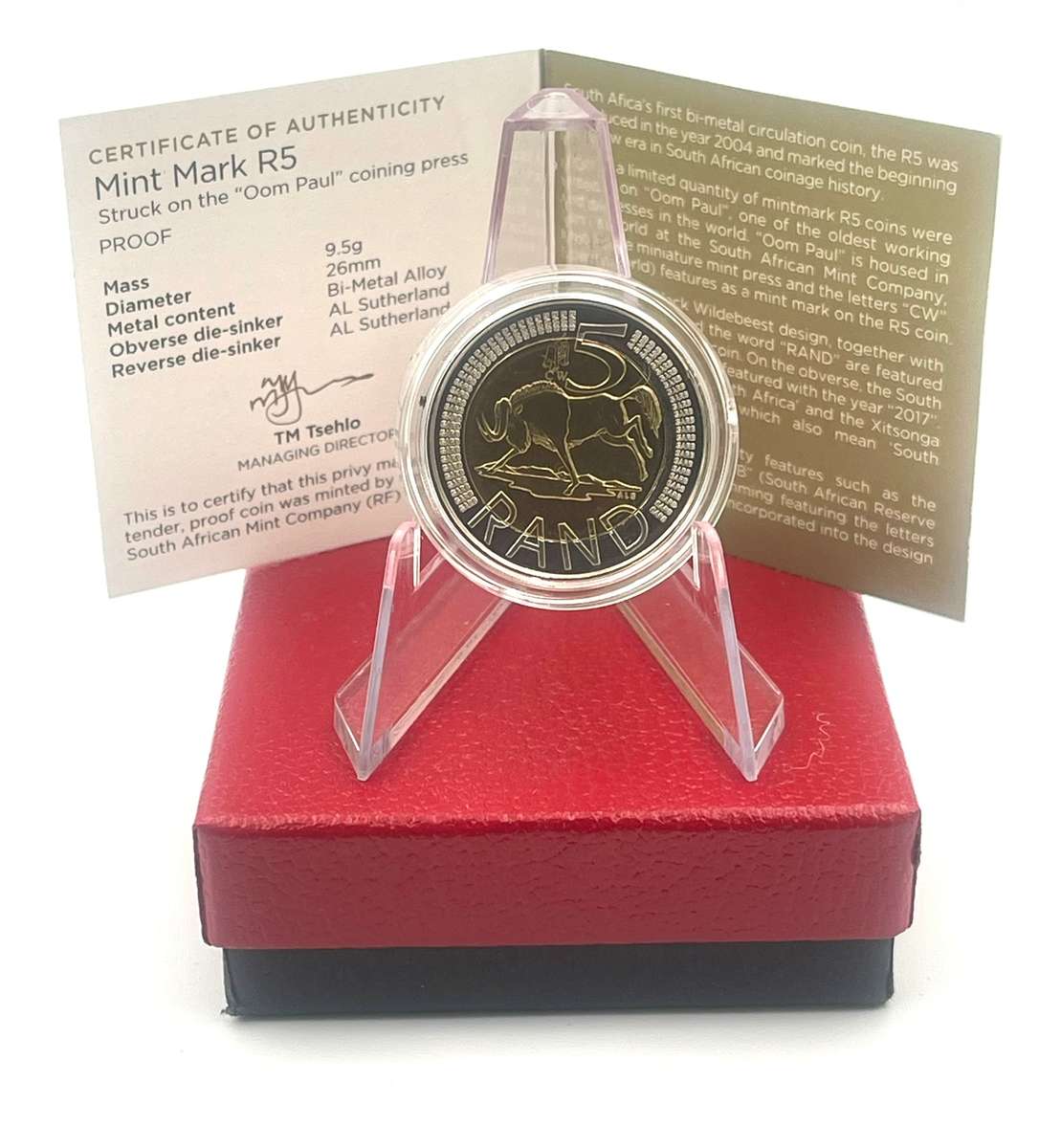 2017 Oom Paul Mintmark R5 With Certificate in original box