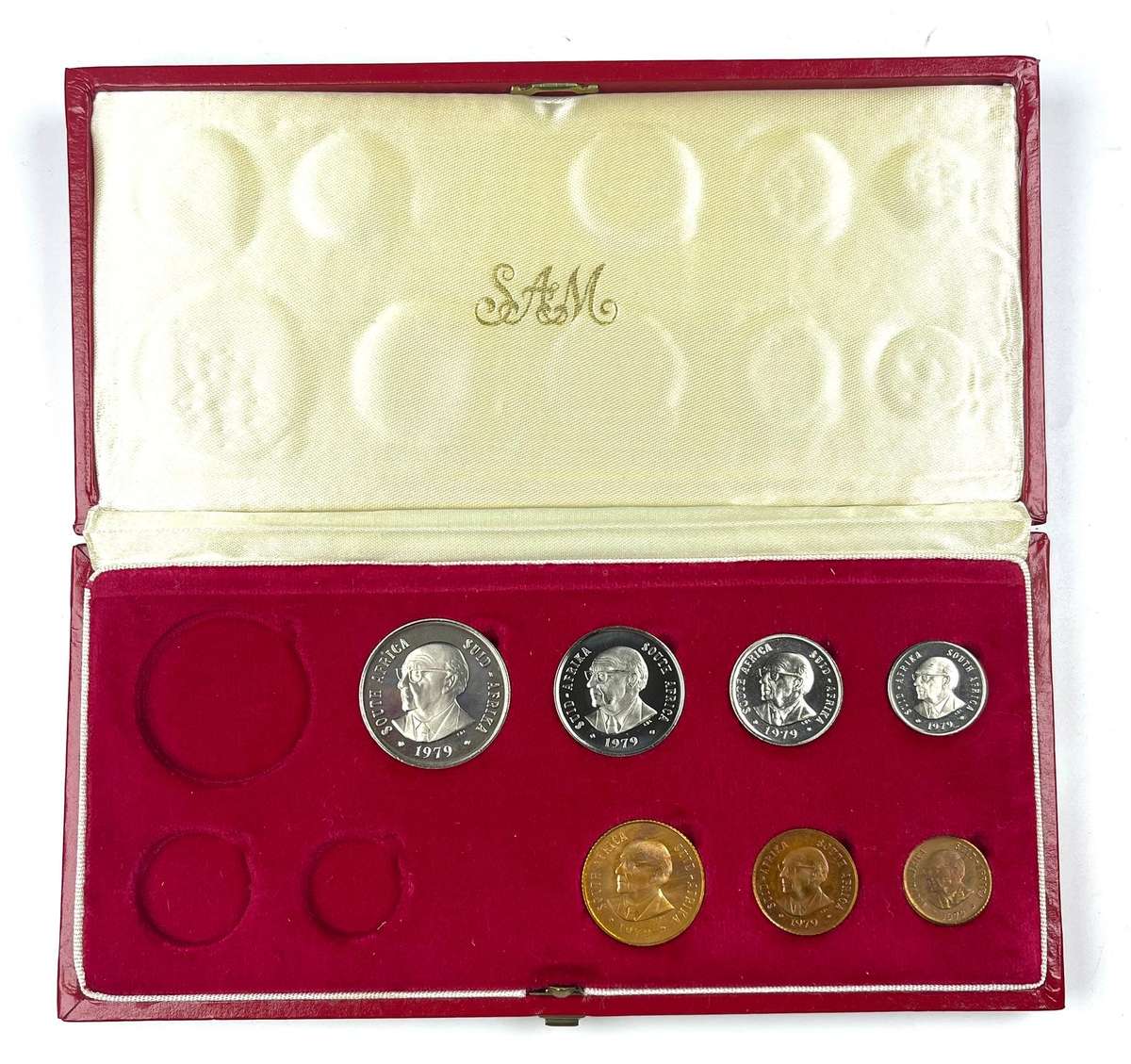 1979 Partial proof set, no gold, no silver R1