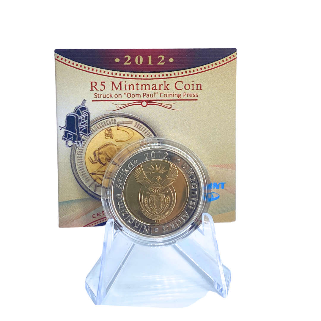 2012 South Africa Oom Paul Mintmark R5 *** Mintage ONLY 1740 *** With Certificate in original box
