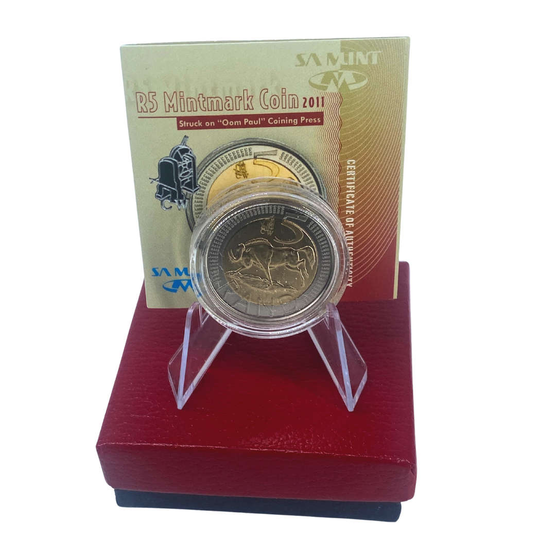 2011 South Africa Oom Paul Mintmark R5 *** Mintage ONLY 1734 *** With Certificate in original box