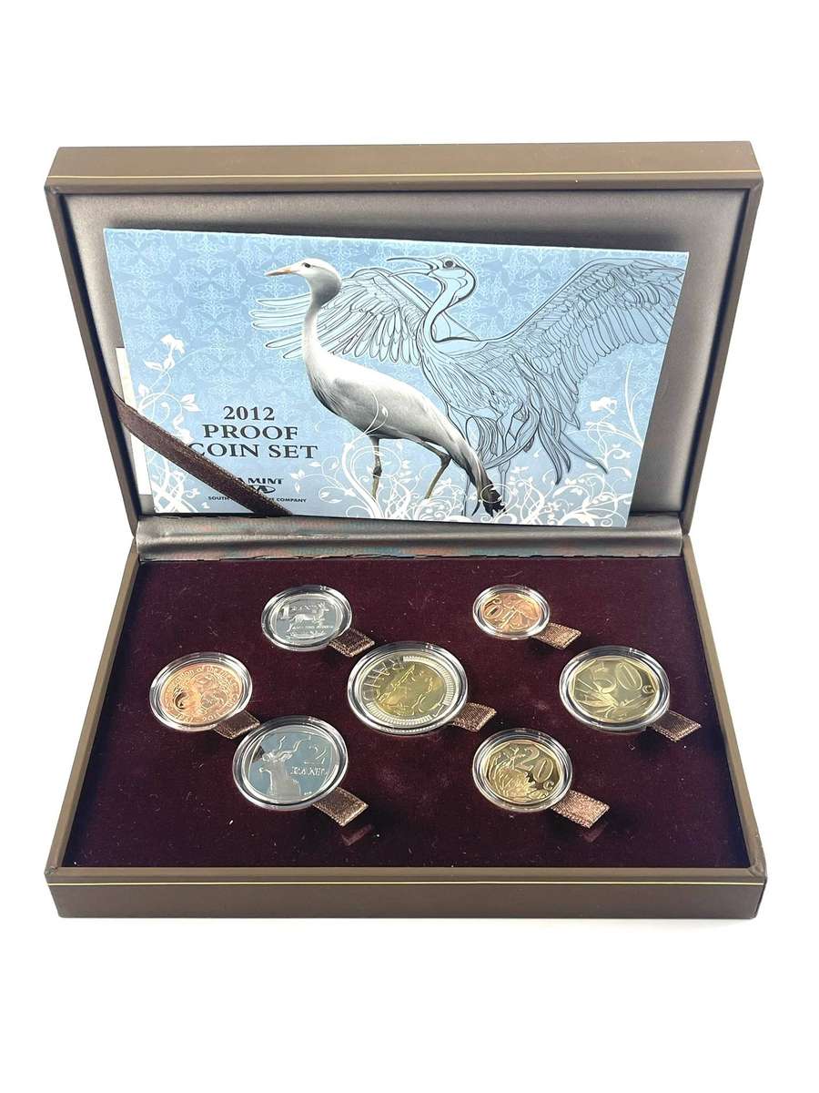 2012 South Africa Proof Coin Set in original mint box - Mintage only 1366