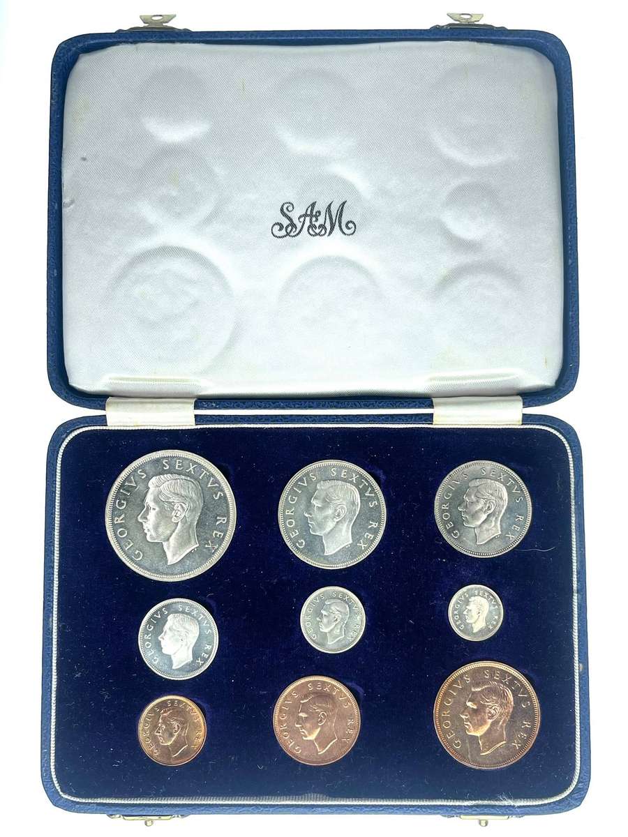 1952 South Africa Union Proof Coin Set in original mint box **Mintage ONLY 3500*