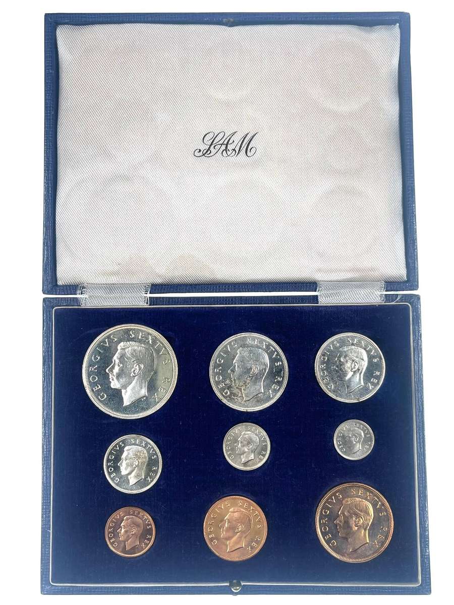 1951 South Africa Union Proof Coin Set in original mint box **Mintage ONLY 2000*