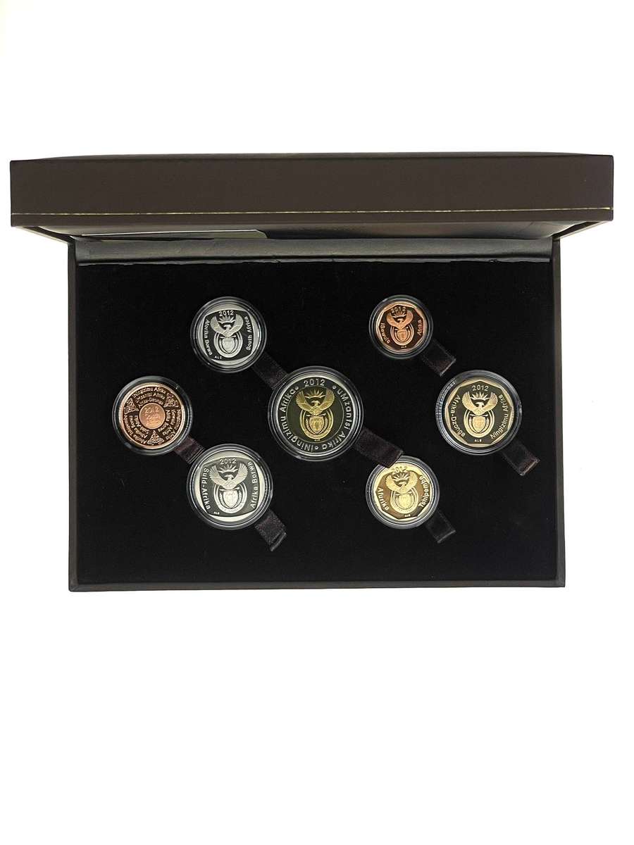 2012 South Africa Proof Coin Set in original mint box - Mintage only **1366*