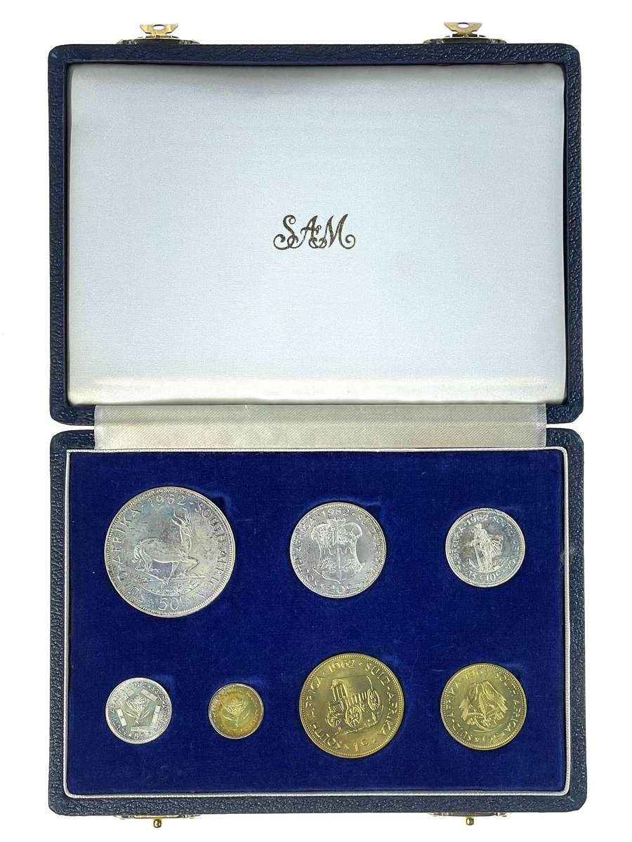 1962 South Africa Proof Coin Set in original mint box **Mintage ONLY 2300*