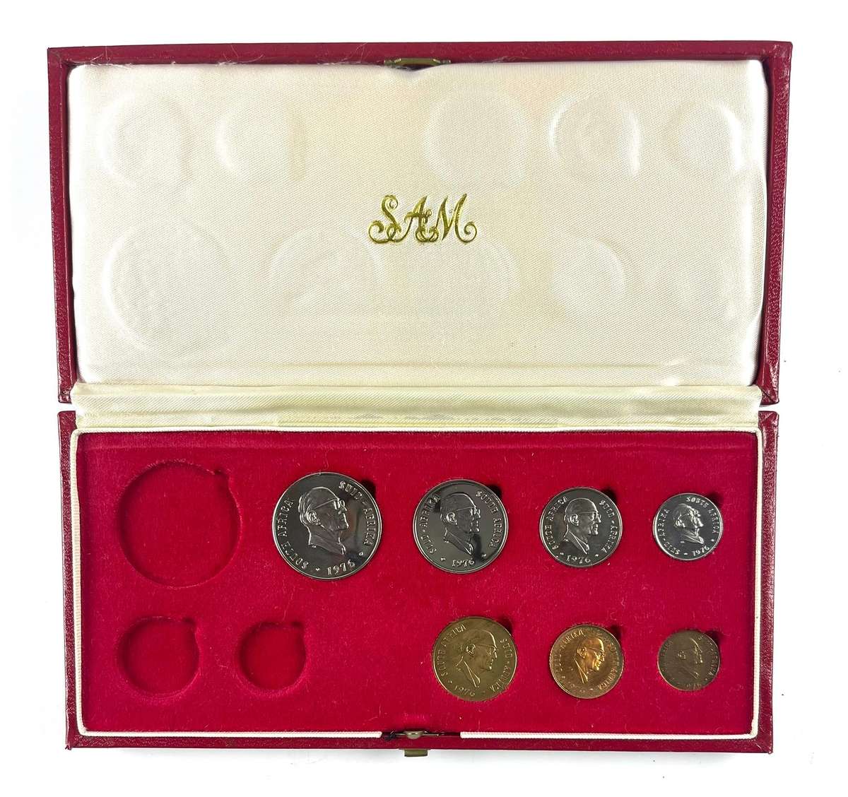 1976 Partial proof set, no gold, no silver R1