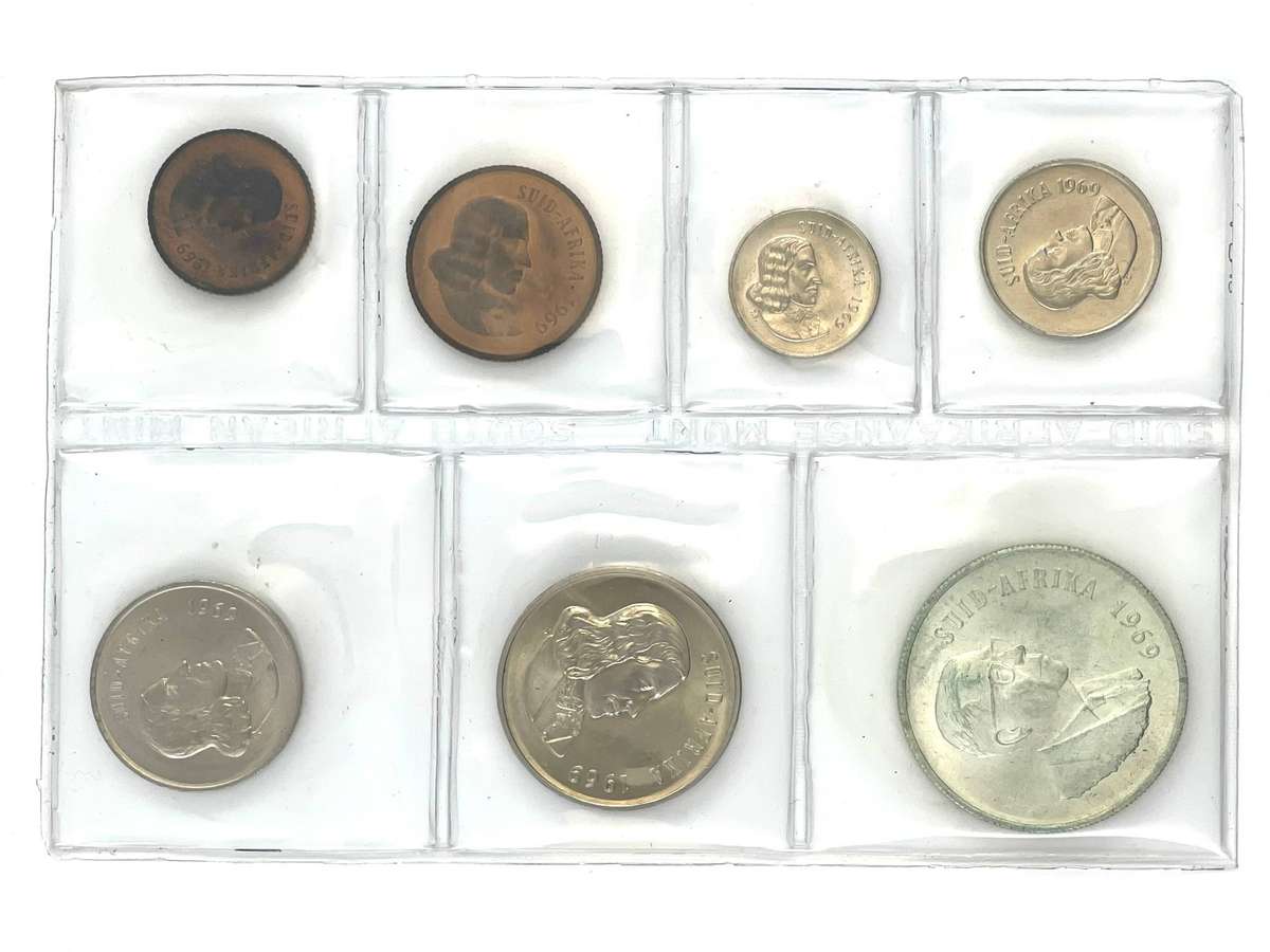 1969 Afrikaans Suid Africa (UNC) Uncirculated Mint Pack Set (Silver R1)* **Mintage ONLY 7,500**