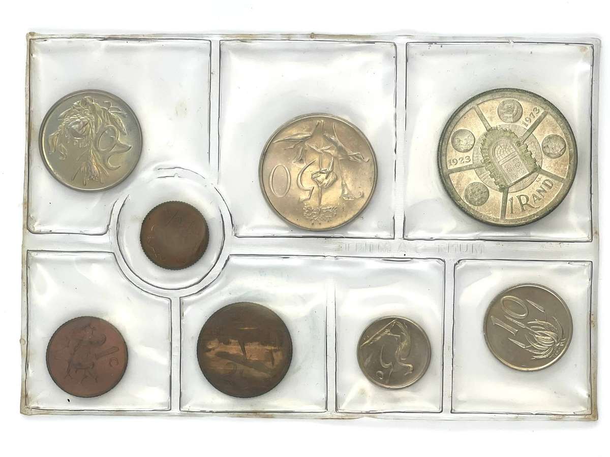 1974 South Africa (UNC) Uncirculated Mint Pack Set (Silver R1)* **Mintage ONLY 20,000**