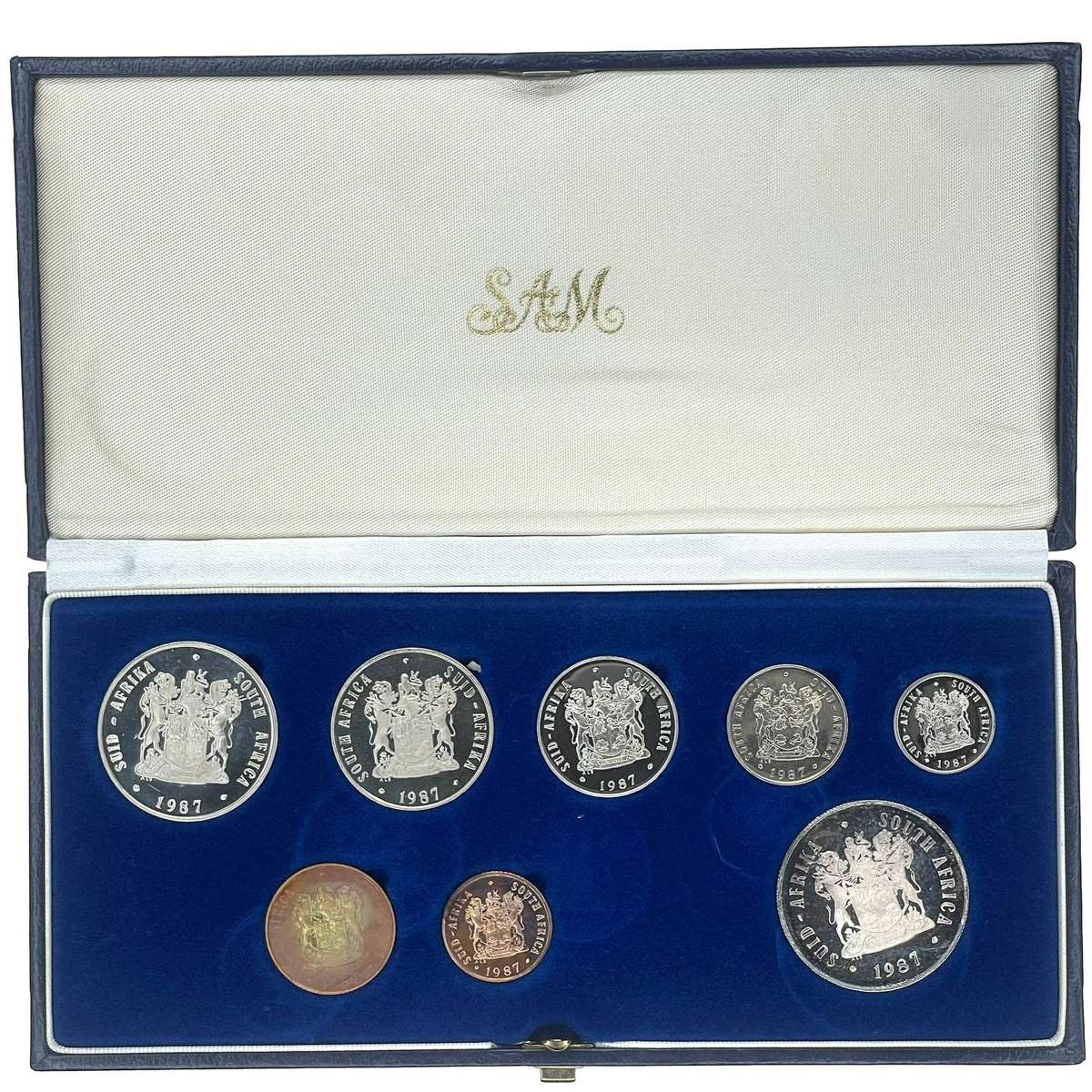 1987 South Africa Proof Coin Set in original mint box **Mintage ONLY 6781**