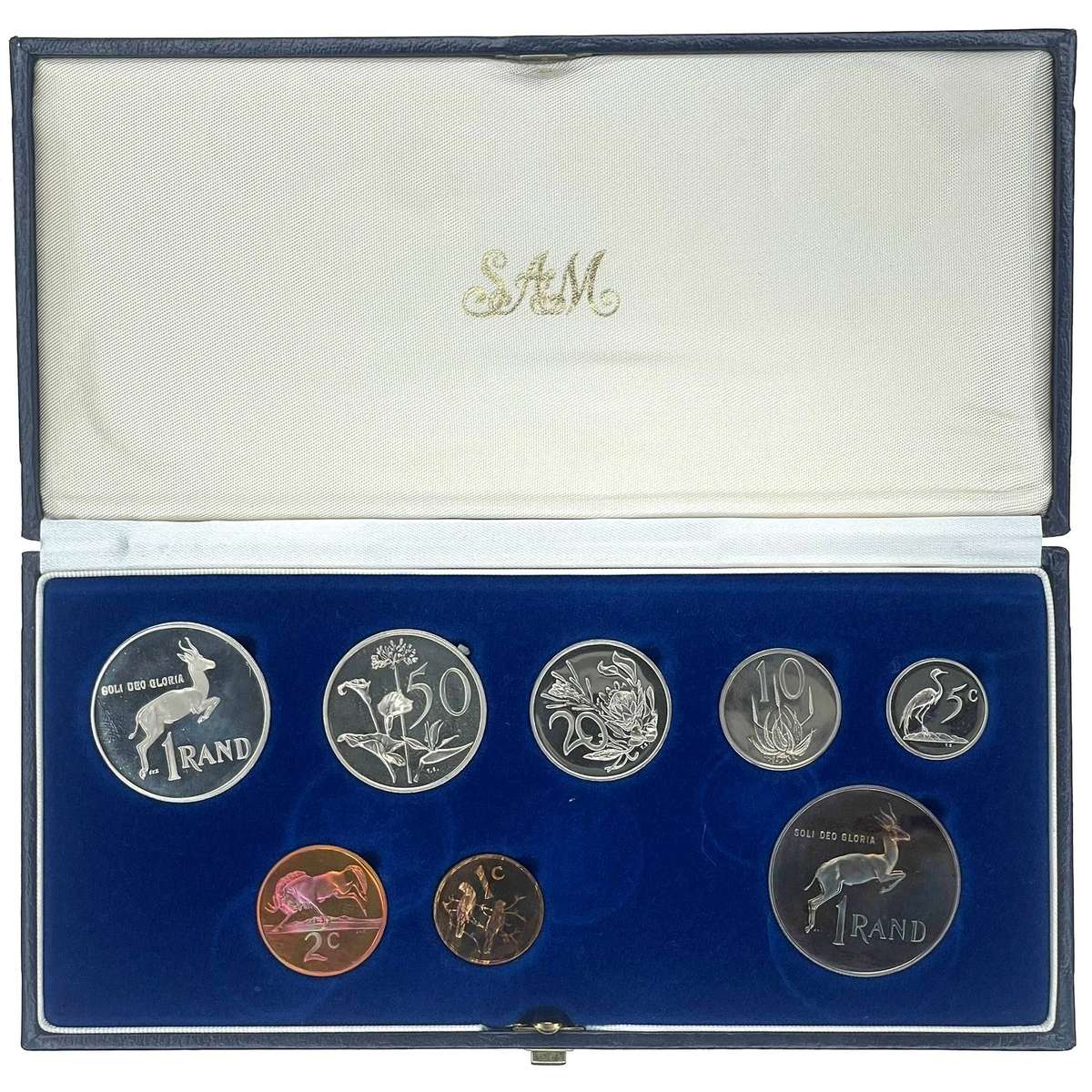 1987 South Africa Proof Coin Set in original mint box **Mintage ONLY 6781**