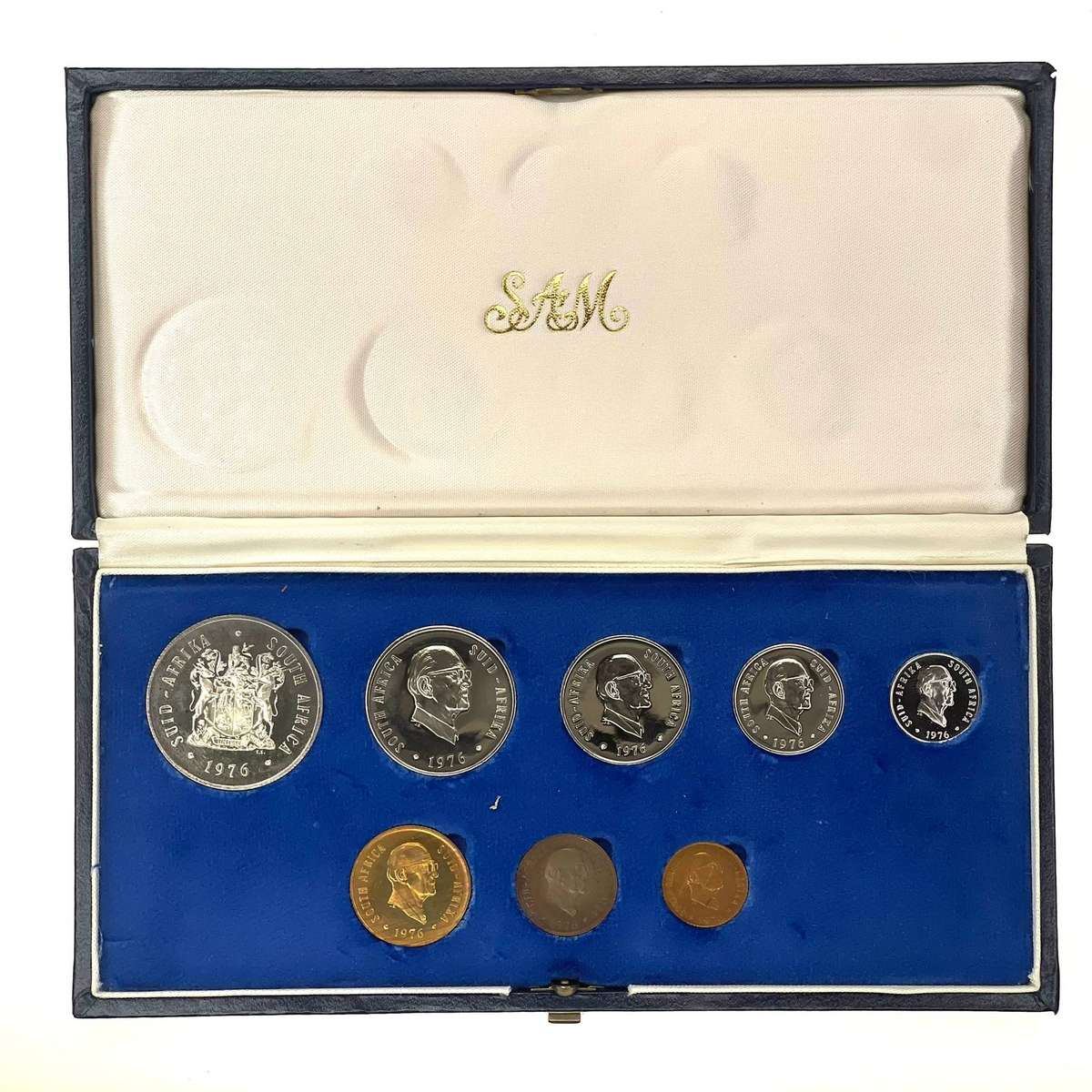 1976 South Africa Proof Coin Set in original mint box **Mintage ONLY 5000**