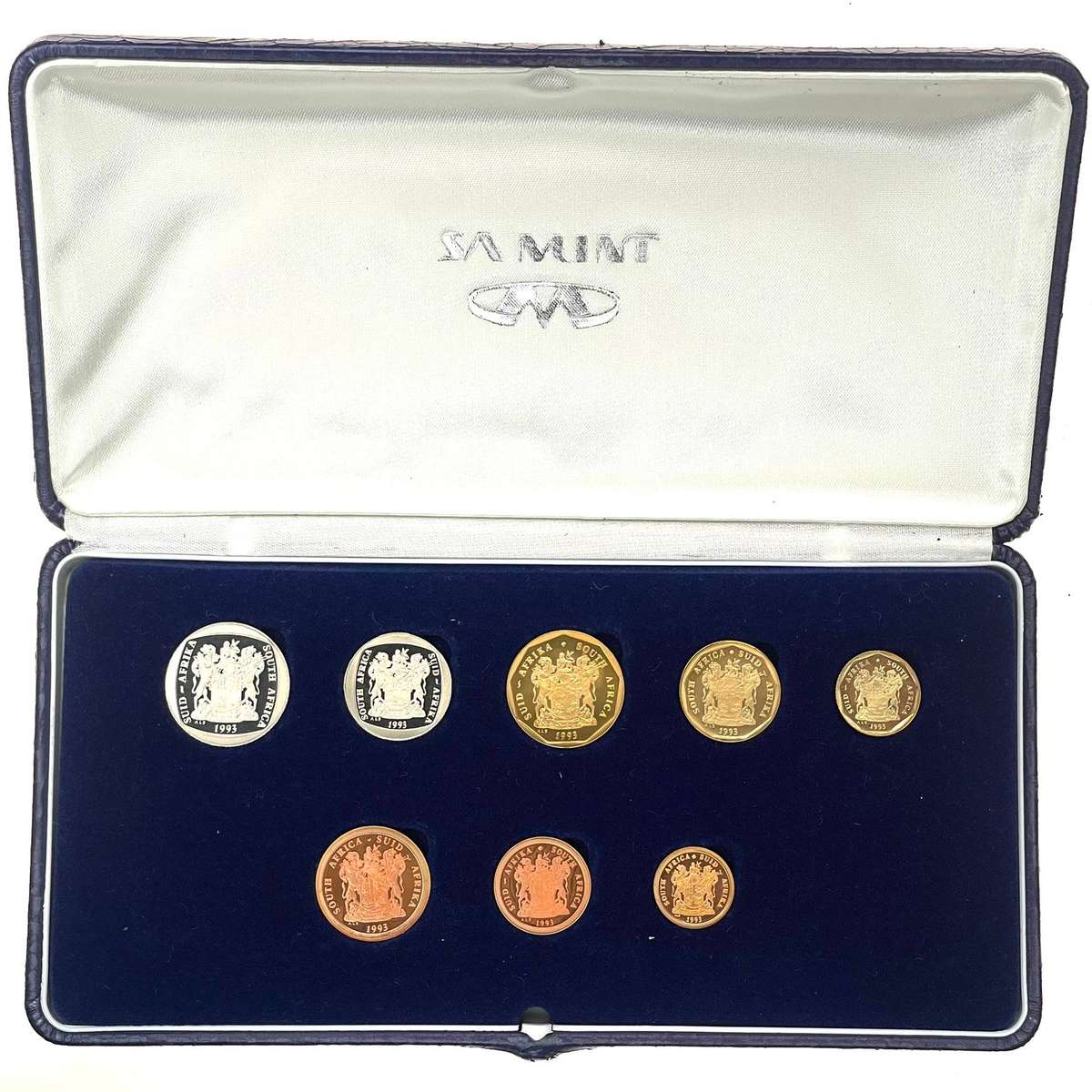 1993 South Africa Proof Coin Set in original mint box **Mintage ONLY 7790**