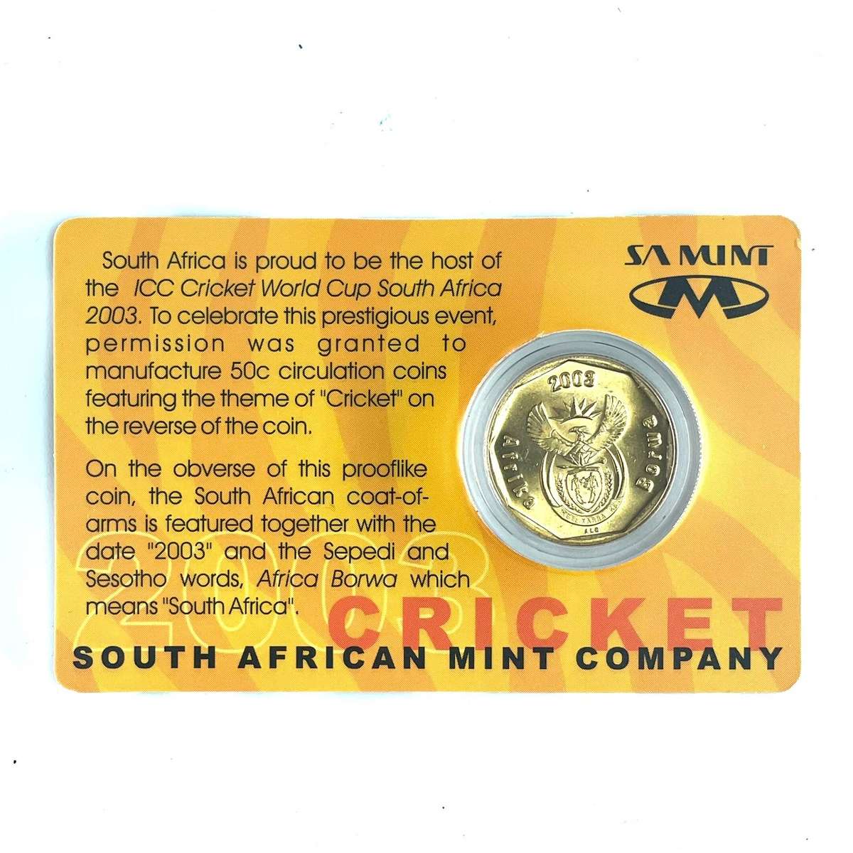 2003 UNC Cricket 50c (Hard to find)