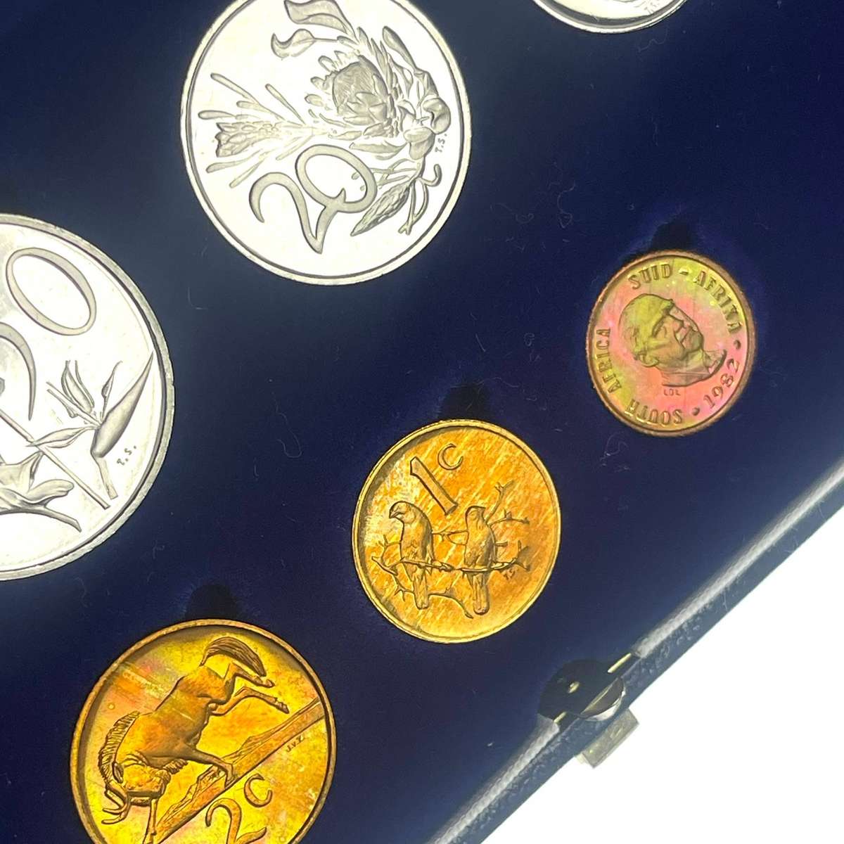 1982 South Africa Partial Proof Coin Set in original mint box **Mintage ONLY 4900** (No R1 Silver)