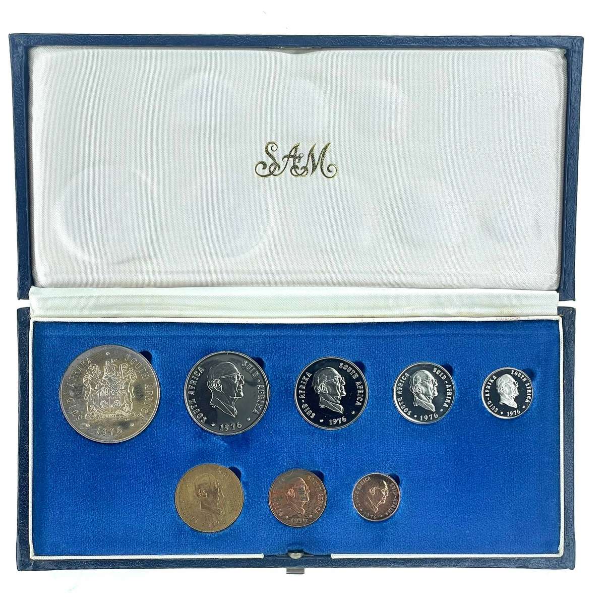 1976 South Africa Proof Coin Set in original mint box **Mintage ONLY 5000**