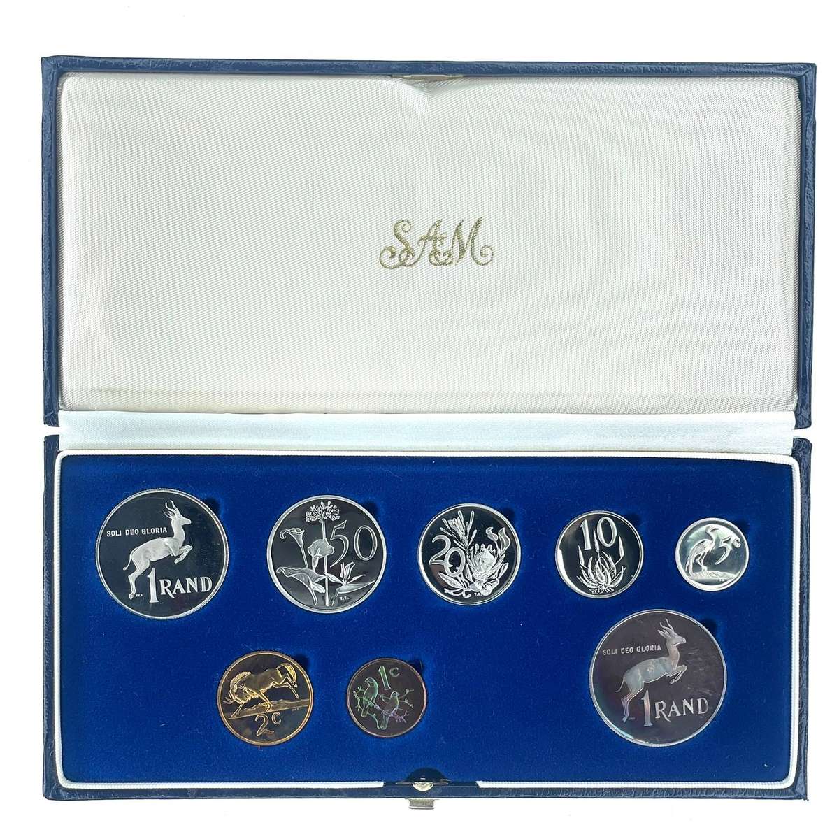 1987 South Africa Proof Coin Set in original mint box **Mintage ONLY 6781**