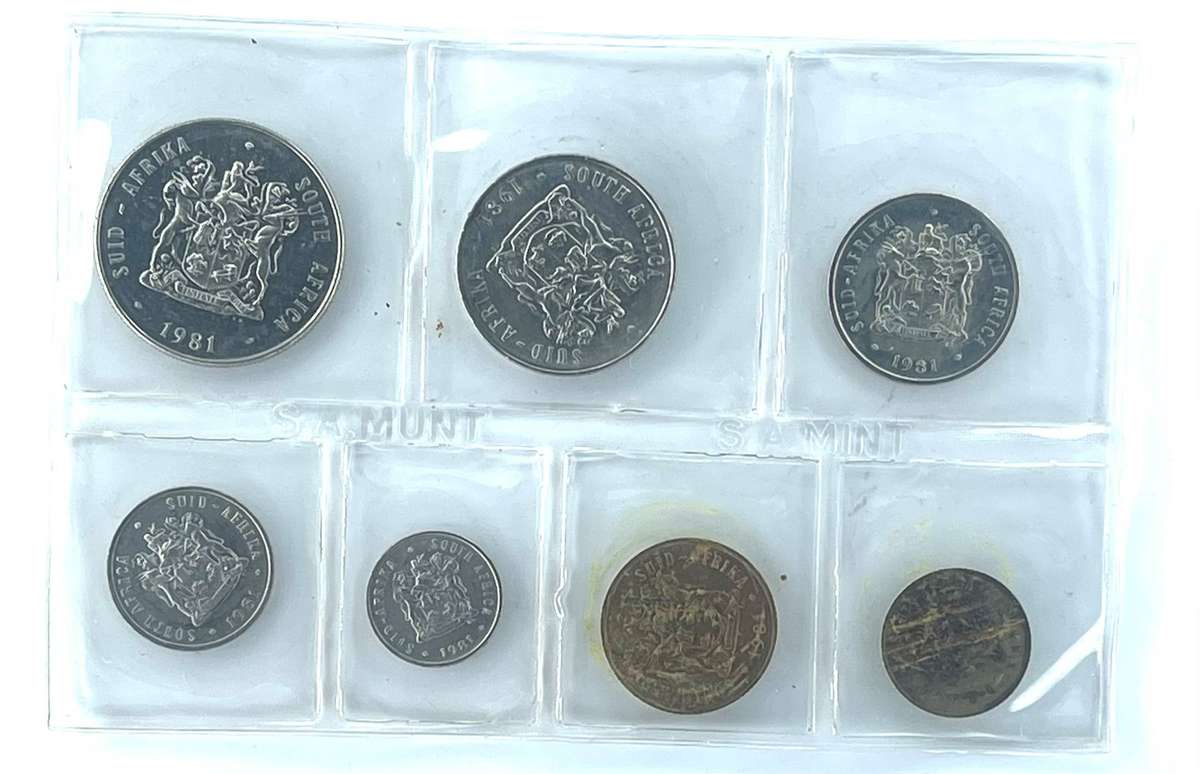 1981 South Africa (UNC) Uncirculated Mint Pack Set  * **Mintage ONLY 10,000**