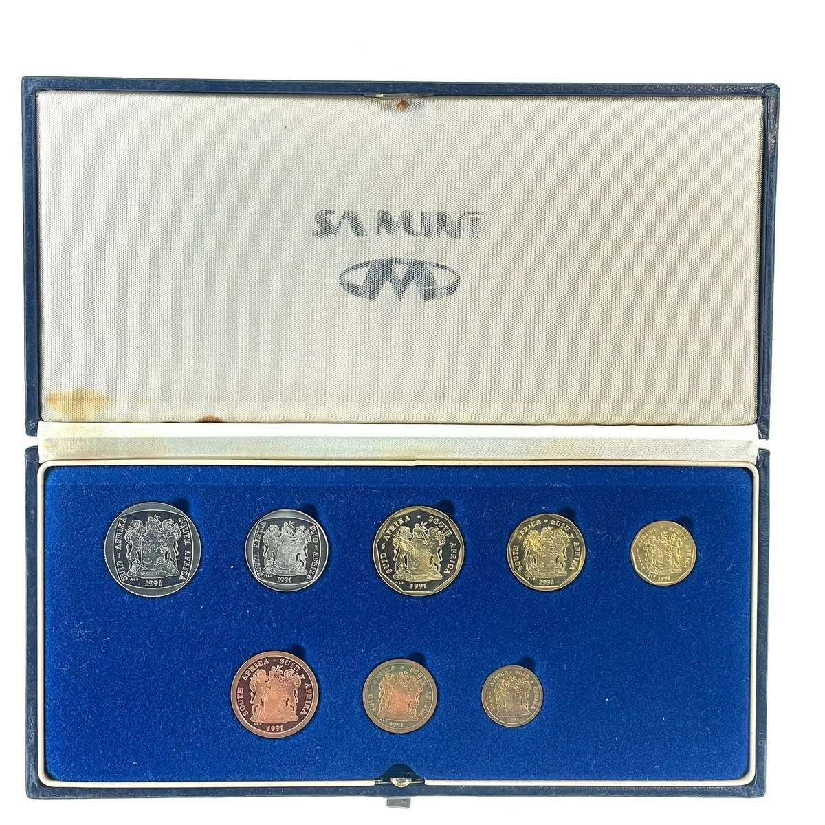 1991 South Africa Proof Coin Set in original mint box **Mintage ONLY 11800**