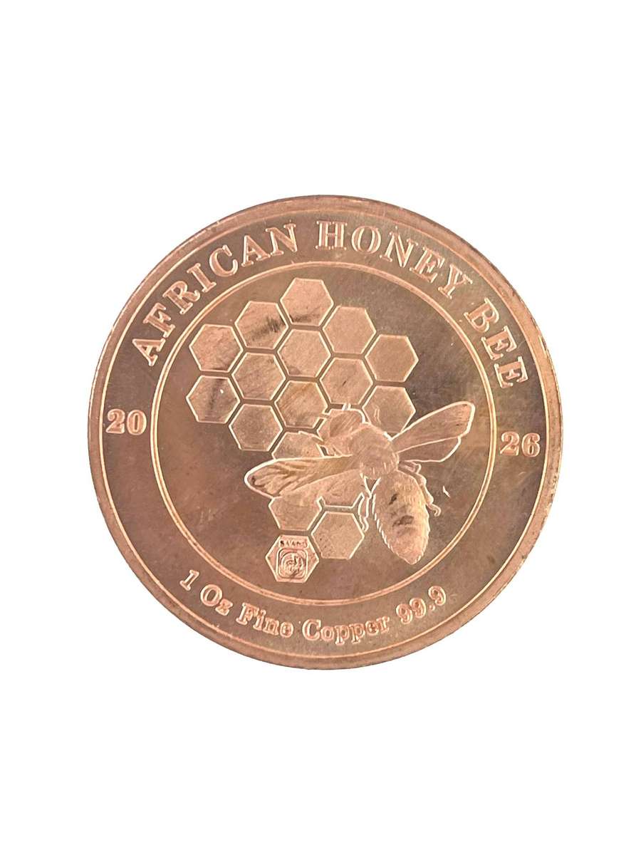 2026 South African 1oz Fine Copper Honey Bee