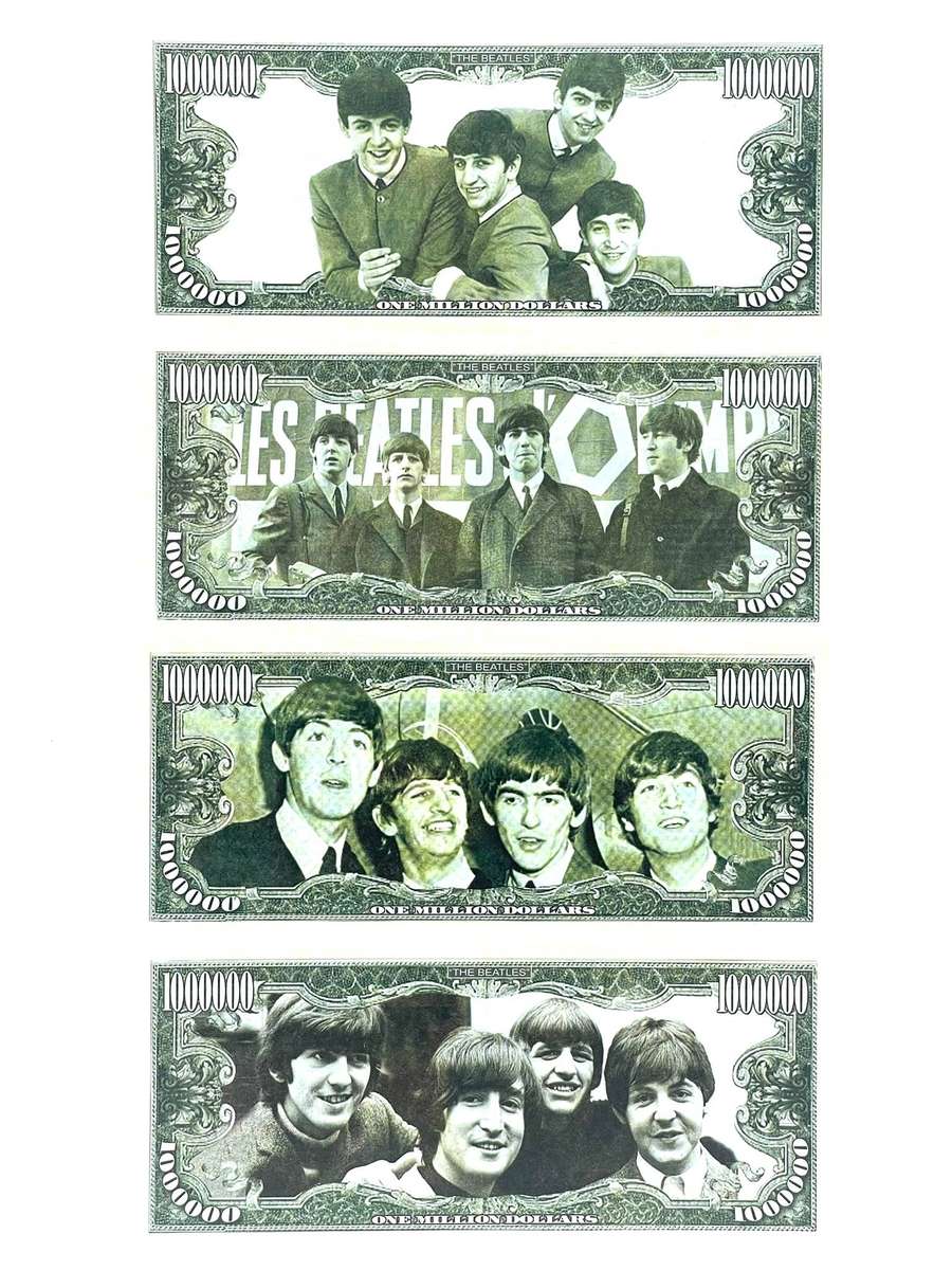 The Beatles Novelty Notes (Set of x4 Notes)
