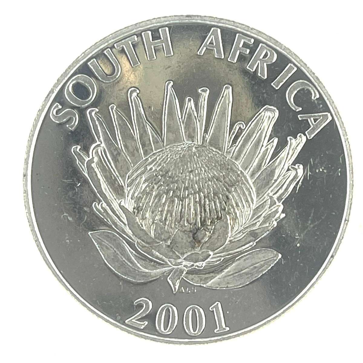 2001 South Africa Proof Silver Protea Conservation R1 **Mintage ONLY 1784**
