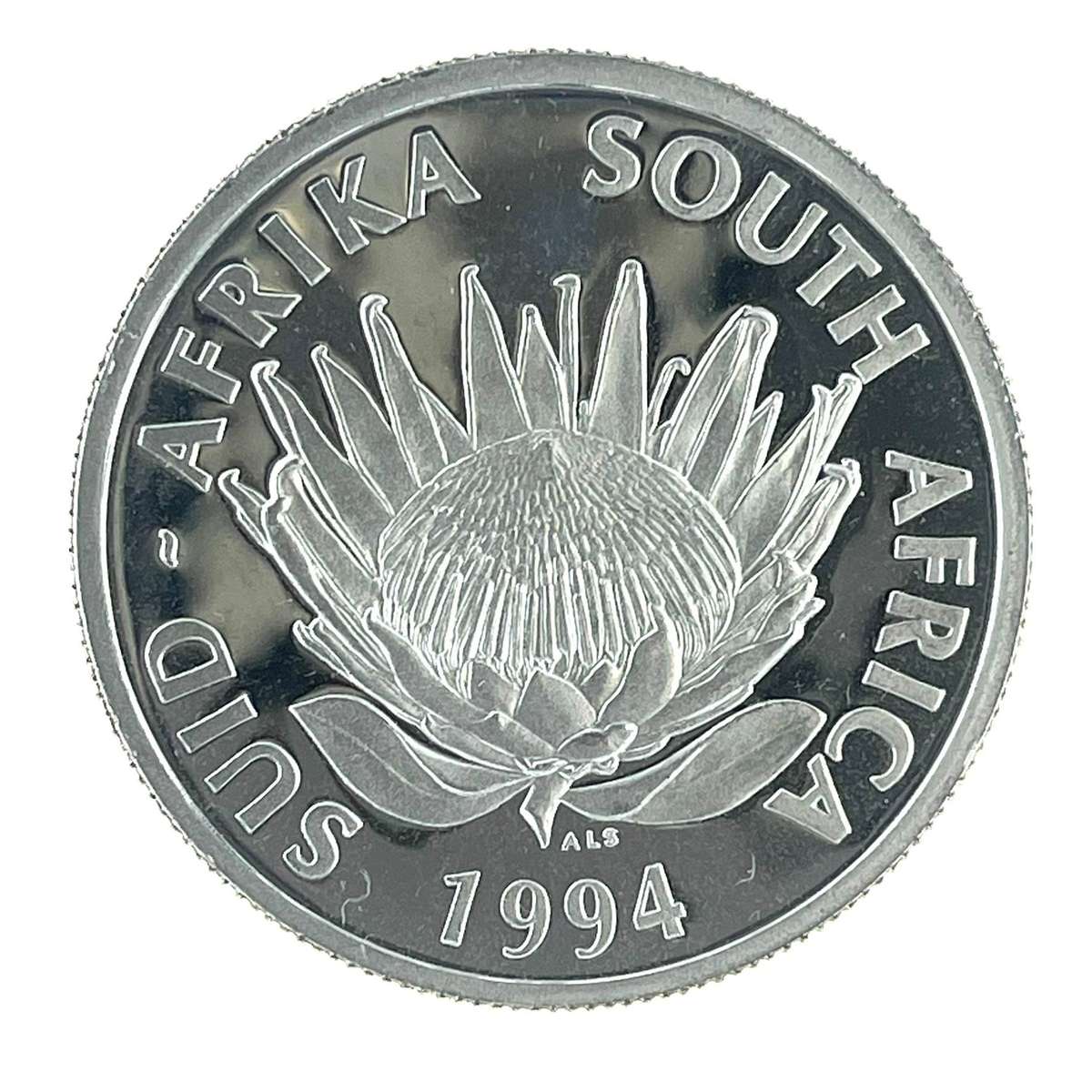 1994 South Africa Proof Silver Protea Conservation R1 **Mintage ONLY 4706**