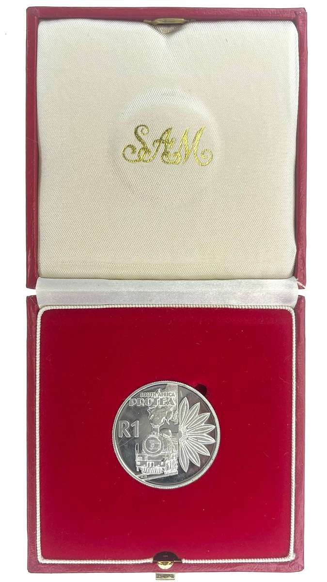 2001 South Africa Proof Silver Protea Conservation R1 **Mintage ONLY 1784**