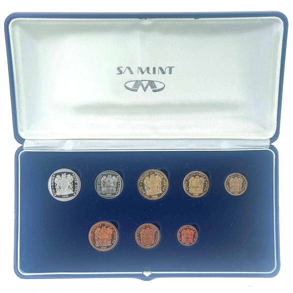 1993 South Africa Proof Coin Set in original mint box **Mintage ONLY 7790**