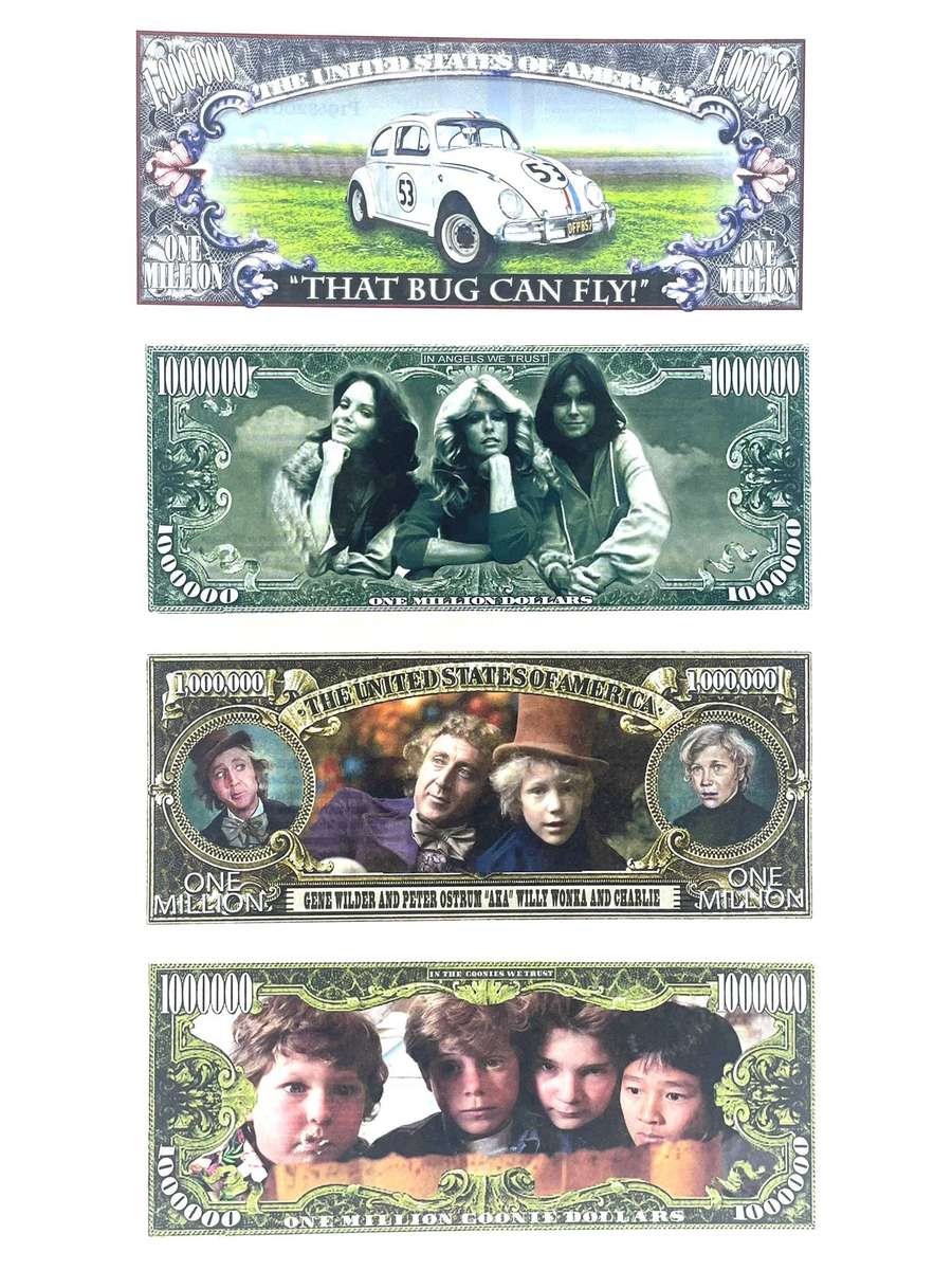 Legendary Cult Classic Movies Novelty notes (Set of x4 Notes)