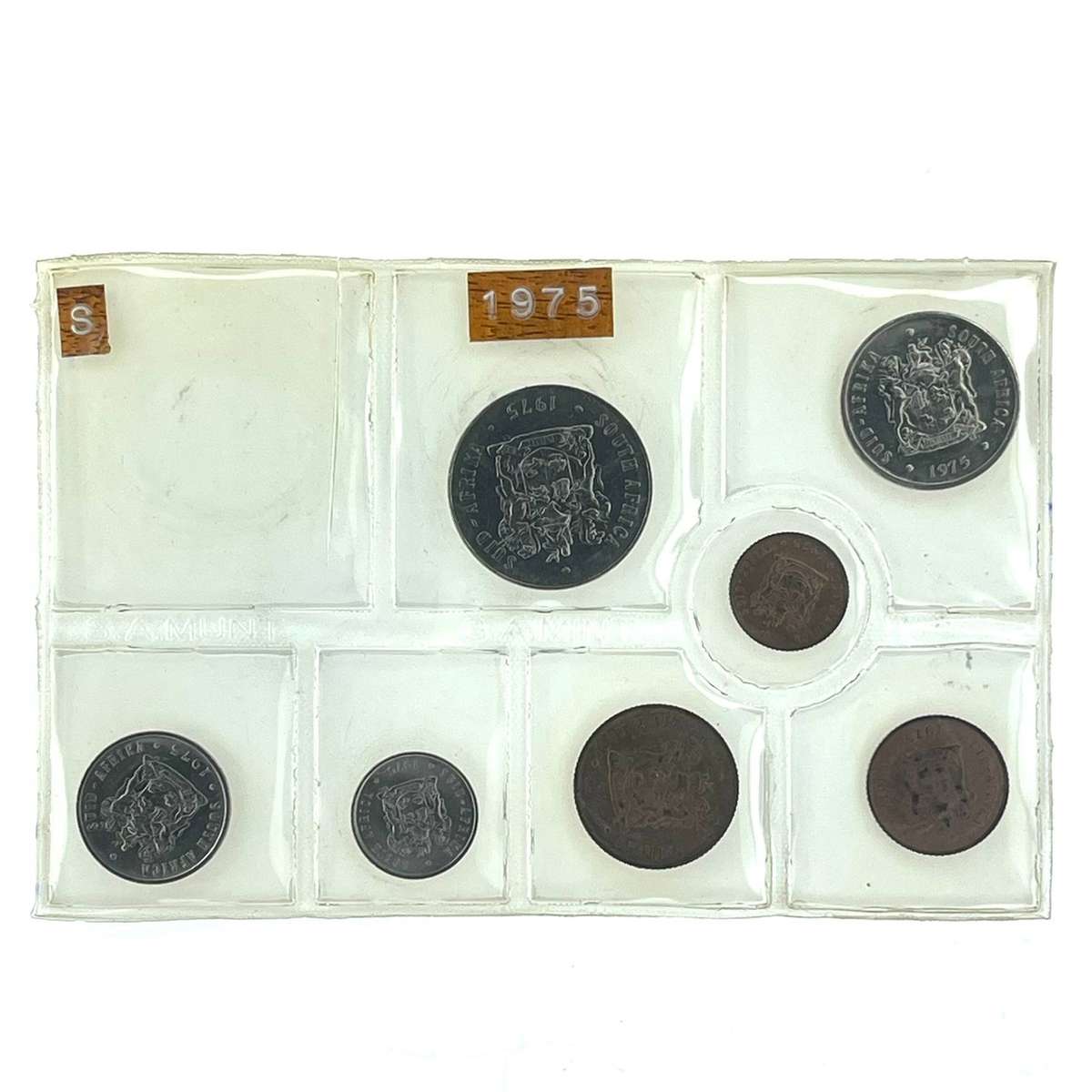 1975 South Africa (UNC) Uncirculated Mint Pack Set (No Silver R1)* **Mintage ONLY 20,000**