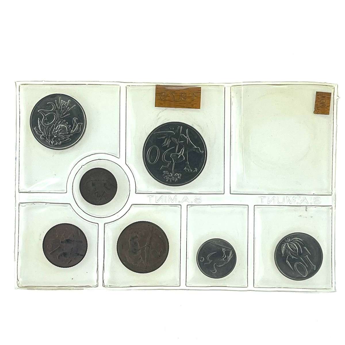 1975 South Africa (UNC) Uncirculated Mint Pack Set (No Silver R1)* **Mintage ONLY 20,000**