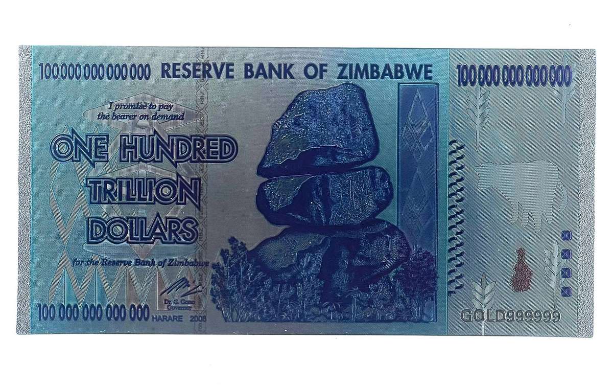 1 Trillion Zimbabwean dollar note