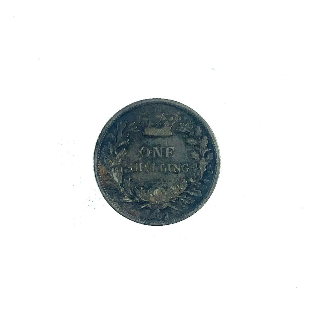 1867 British Victoria Sterling-Silver "Young Head" One Shilling