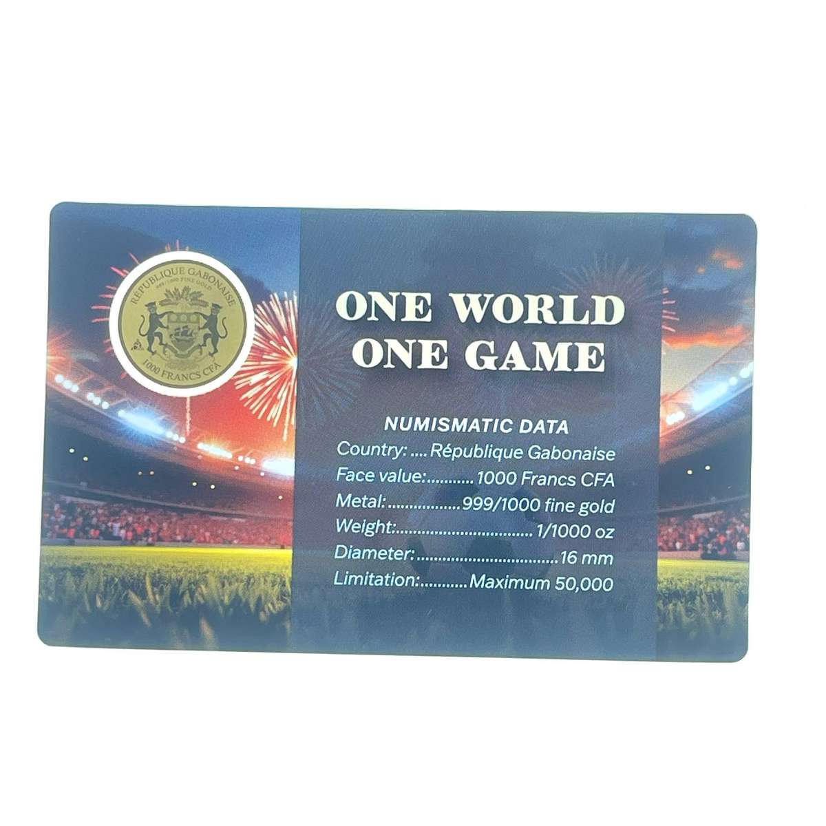 One World Cup Collectible Gift Card(with Gold)