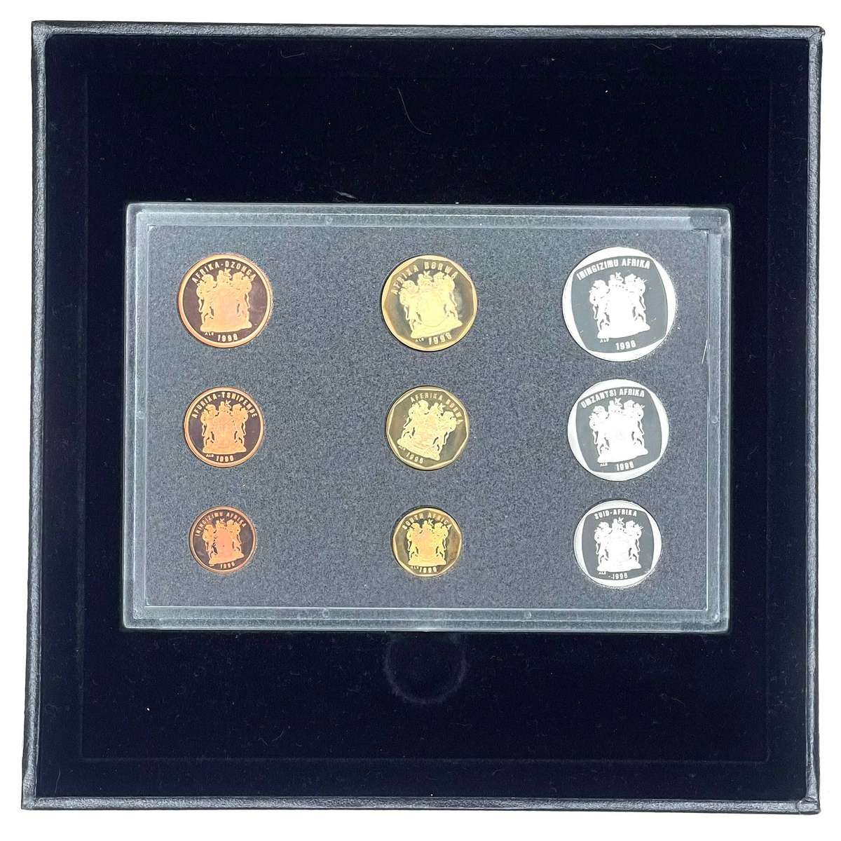 1996 South Africa Proof Coin Set in original mint box **Mintage ONLY 4837**