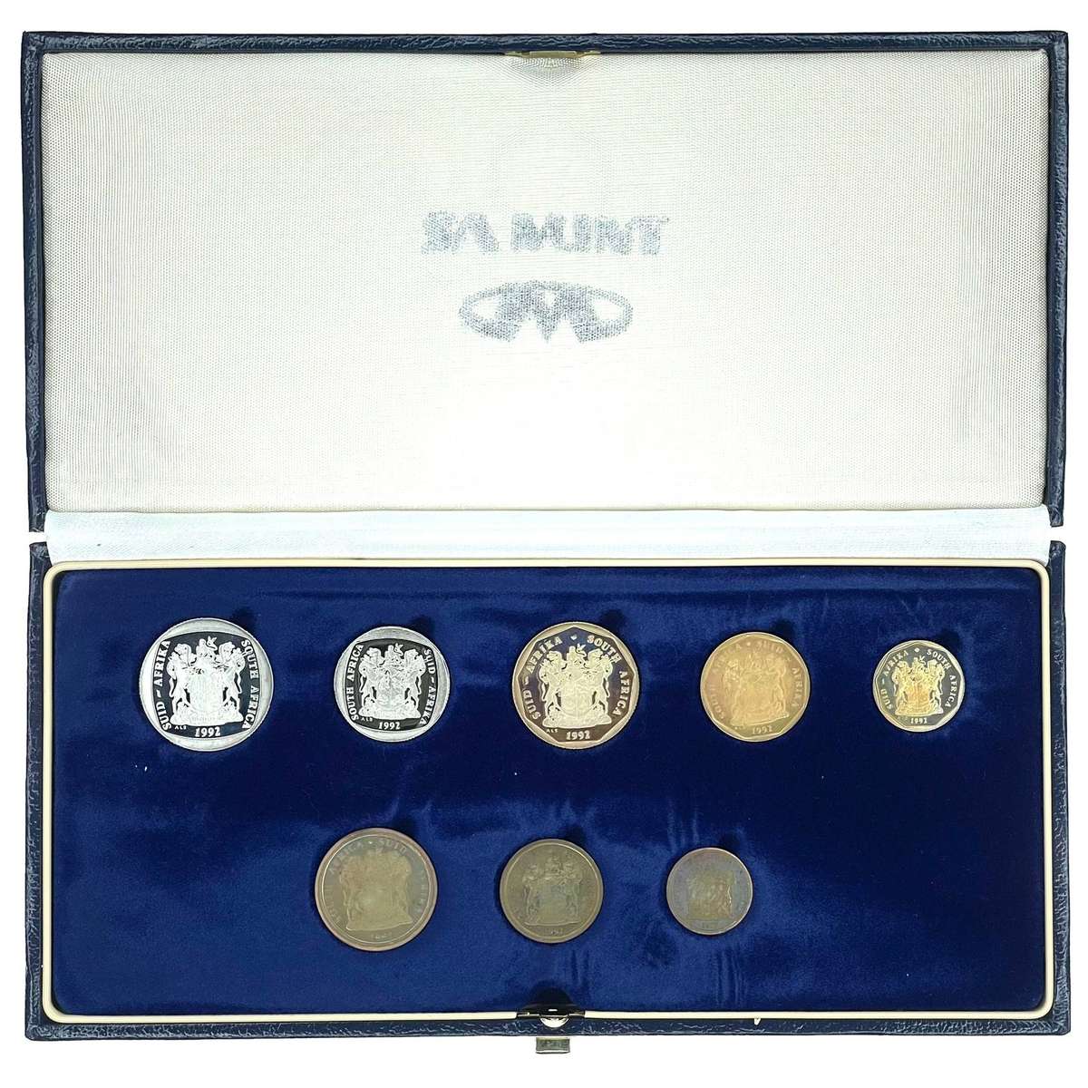 1992 South Africa Proof Coin Set in original mint box **Mintage ONLY 10263**