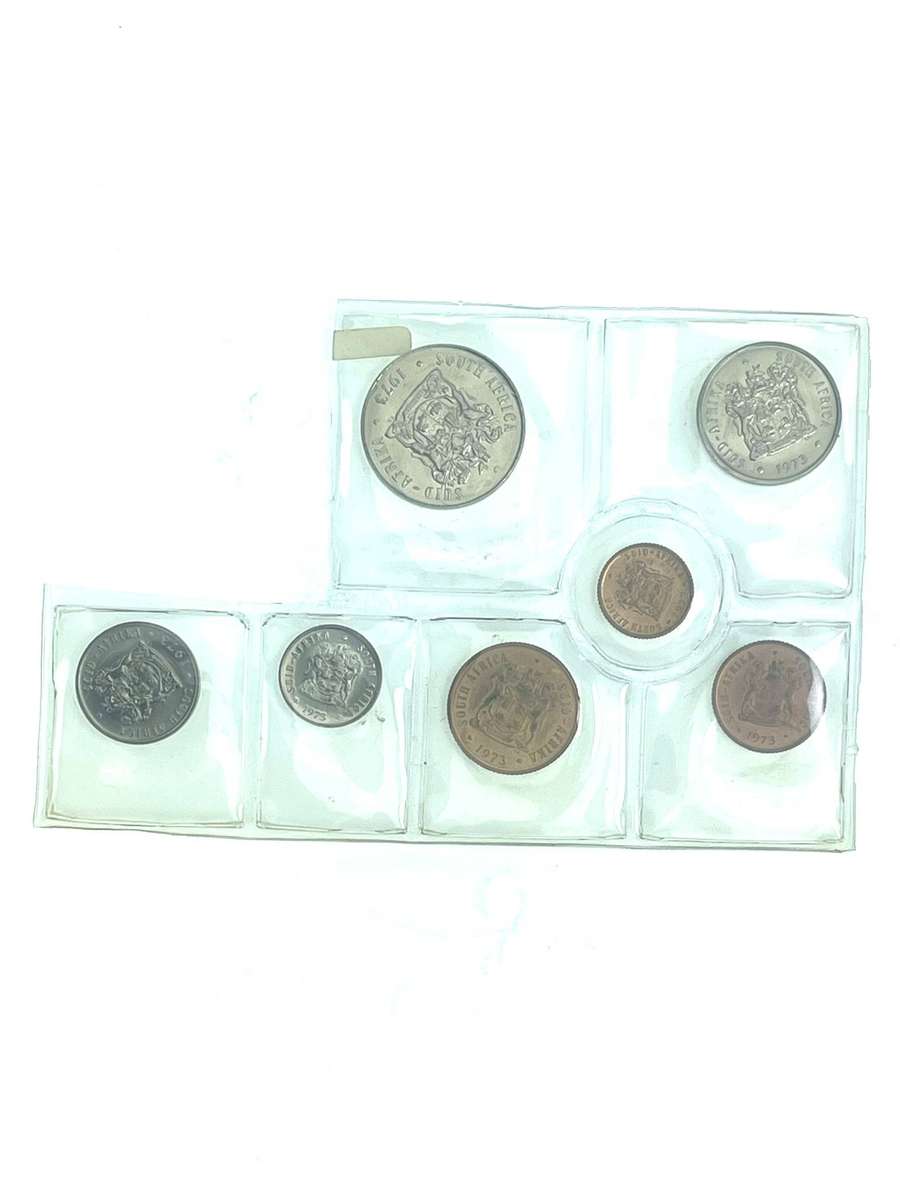 1973 South Africa (UNC) Uncirculated Mint Pack Set (No Silver R1) * **Mintage ONLY 20,000**