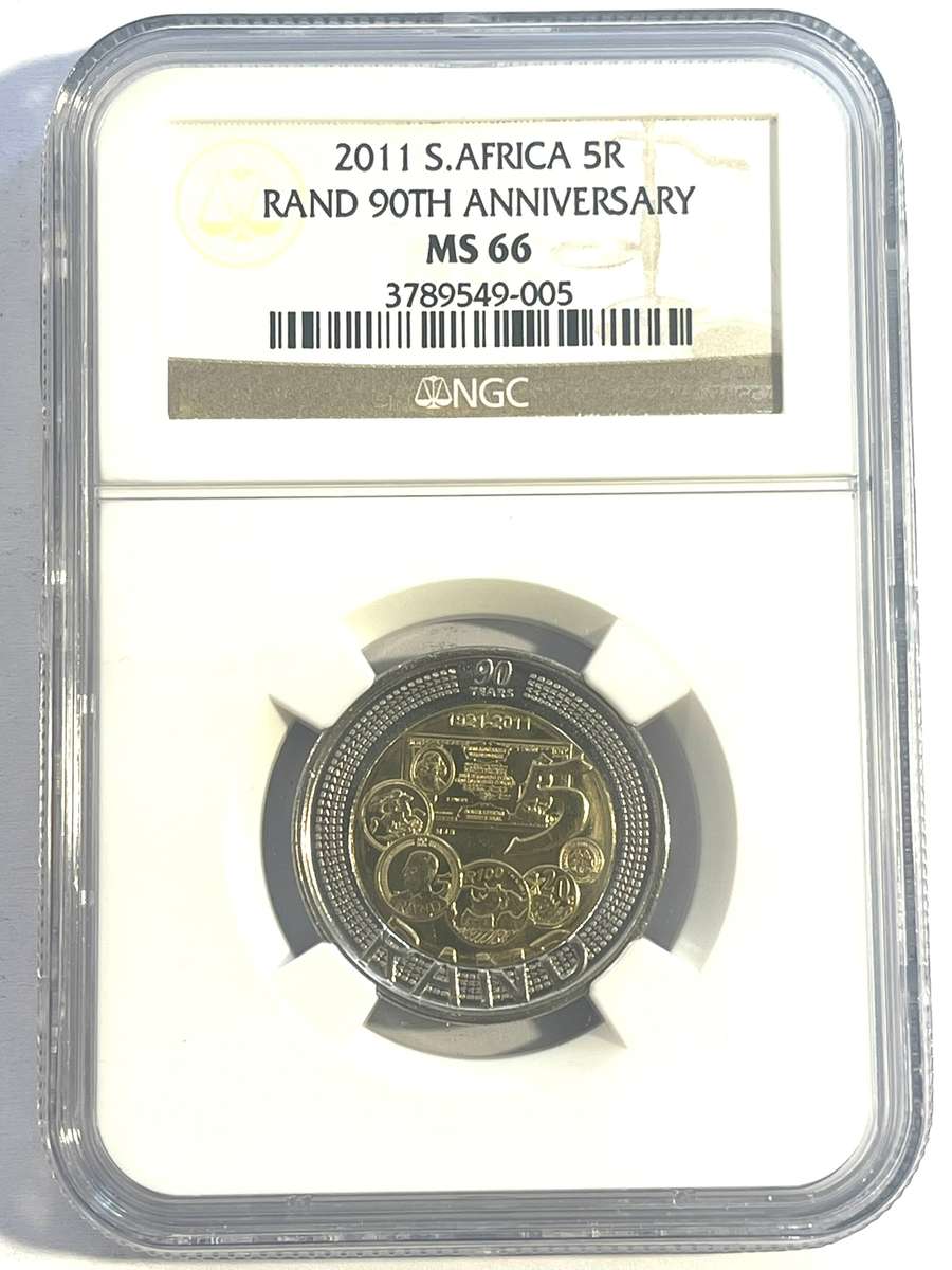 2011 S.Africa 5R Rand 90th Anniversary