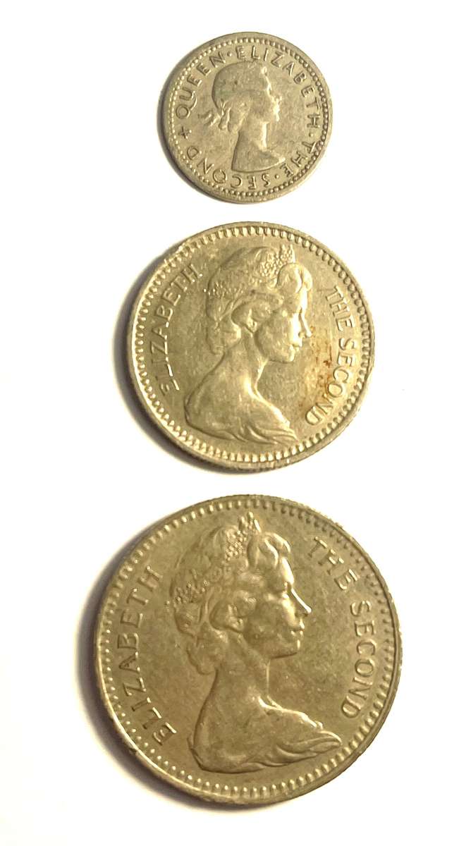 1964 Rhodesia Coins Lot x3  2 shillings (20c), 1 shilling (10c), three pence