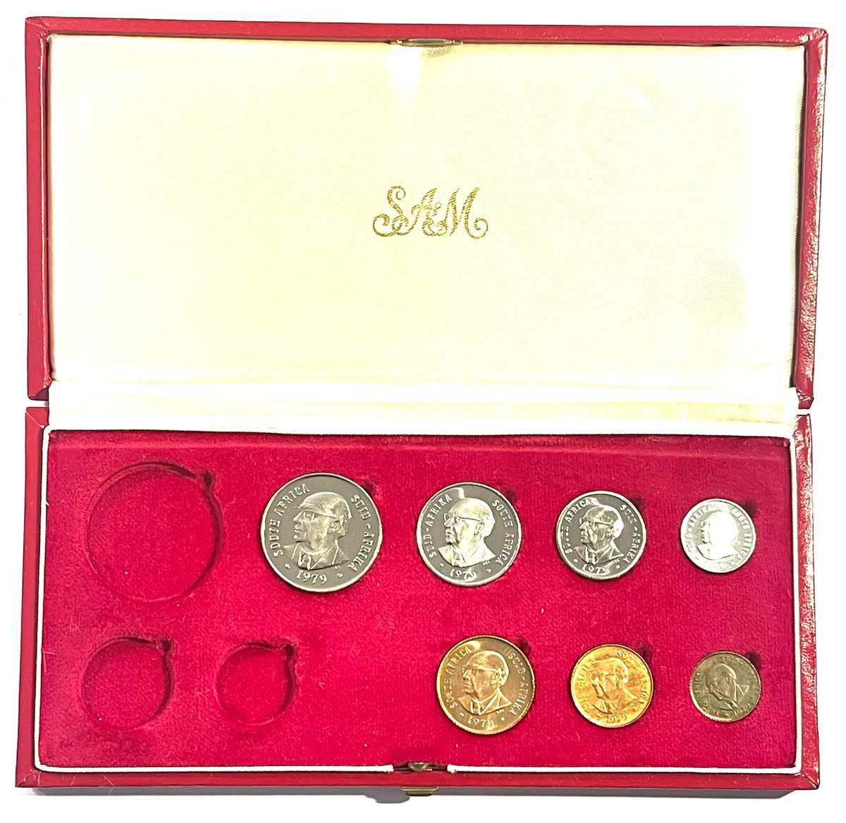 1979 Partial proof set, no gold, no silver R1