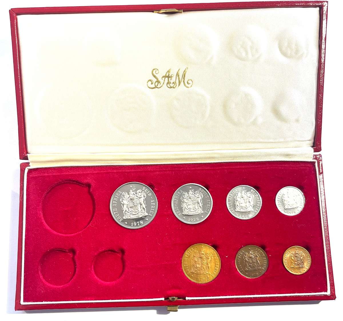 1978 Partial proof set, no gold, no silver R1