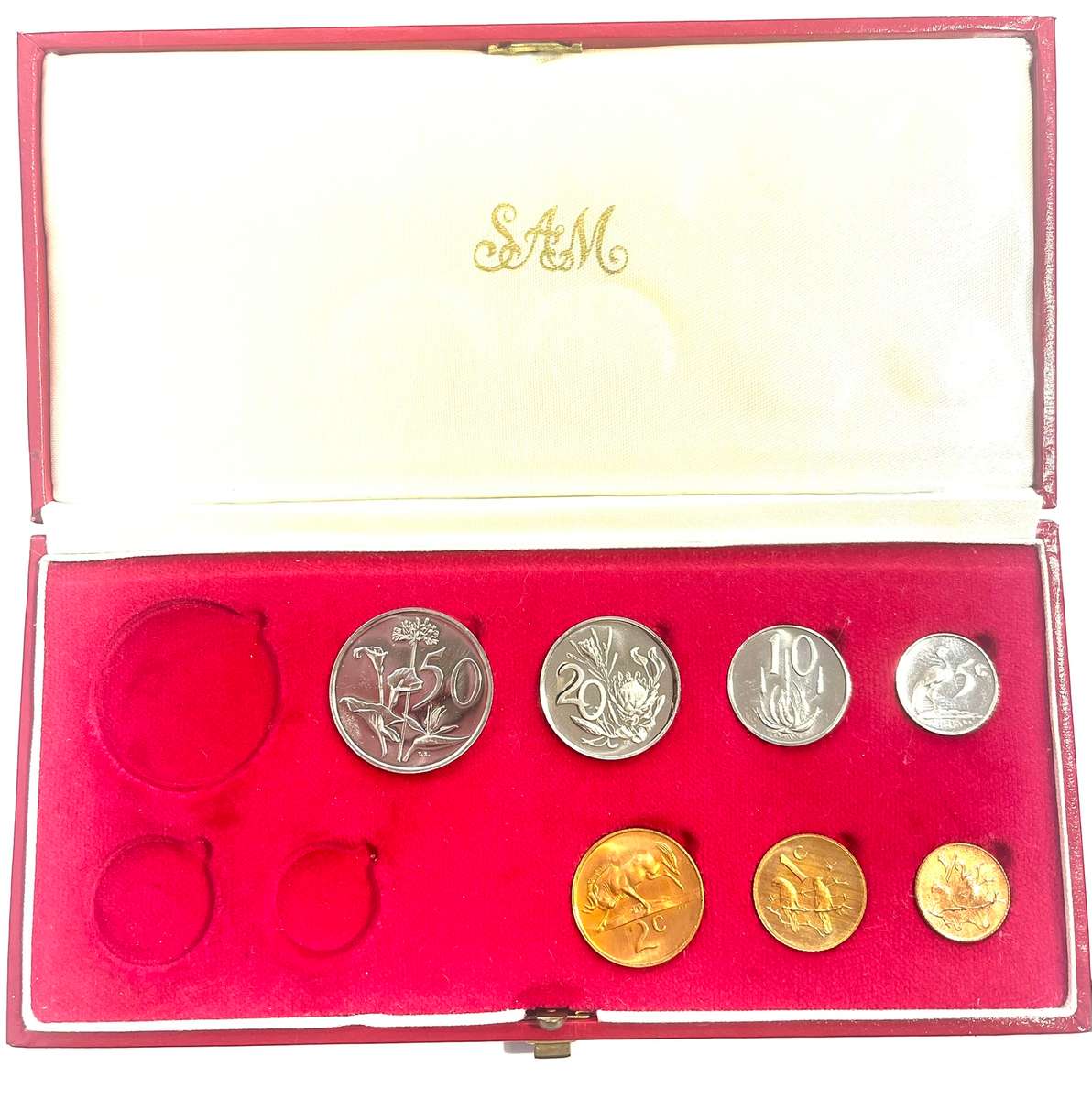 1980 Partial proof set, no gold, no silver R1