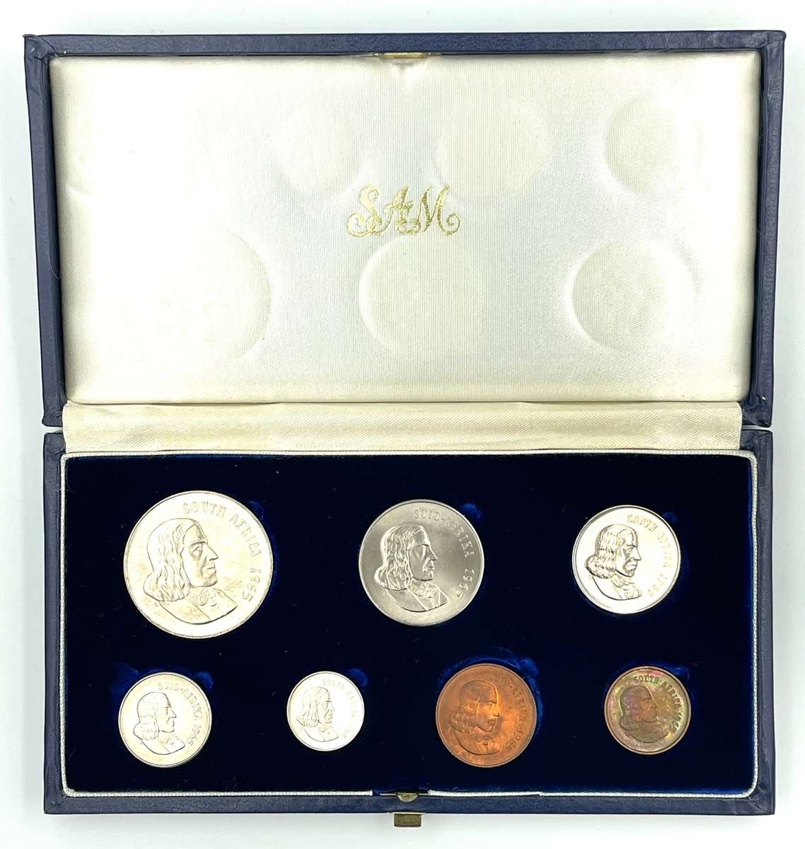 1965 South Africa Proof Coin Set in original mint box **Mintage ONLY 19889**