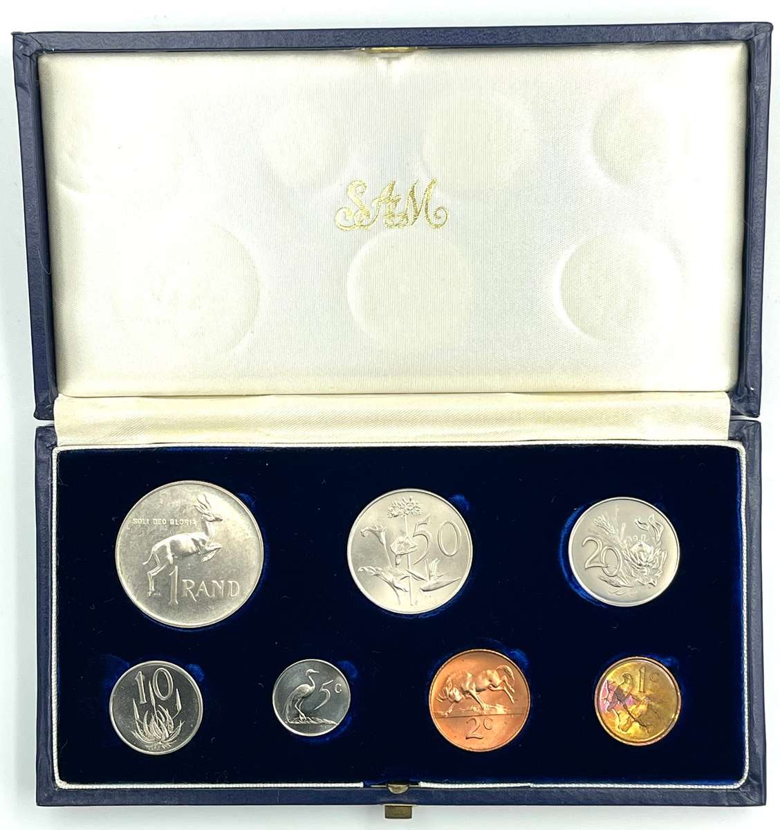 1965 South Africa Proof Coin Set in original mint box **Mintage ONLY 19889**