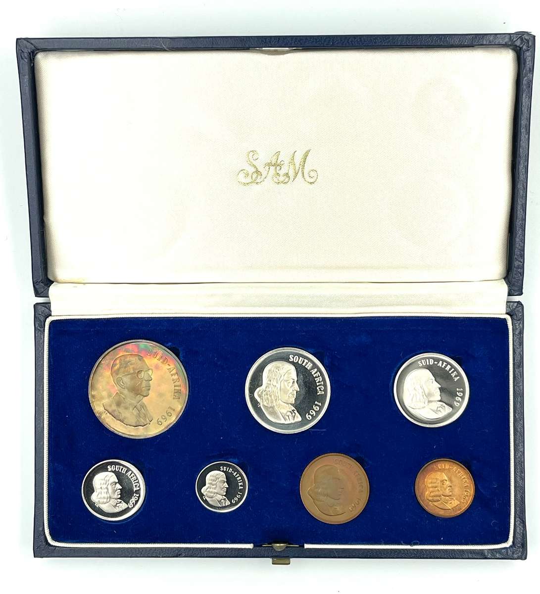 1969 South Africa Proof Coin Set in original mint box **Mintage ONLY 5000*