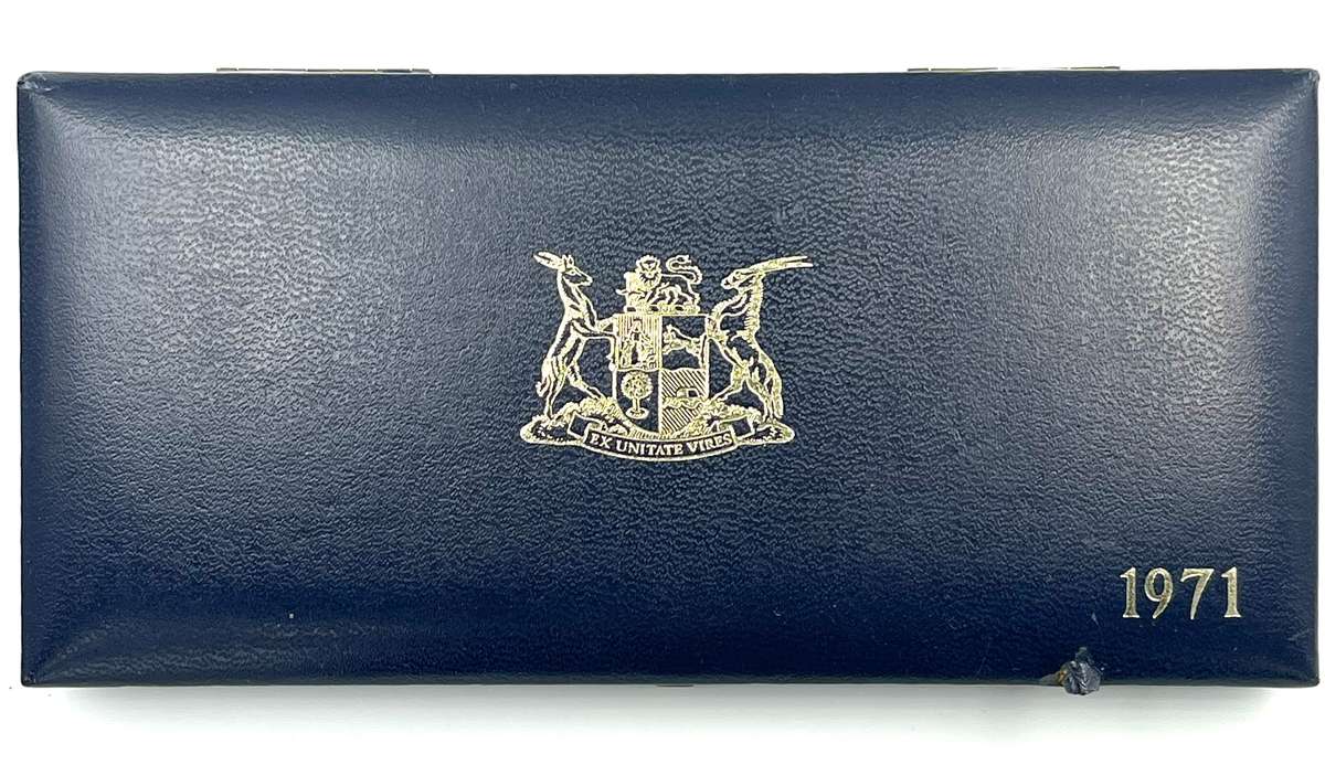 1971 South Africa Proof Coin Set in original mint box **Mintage ONLY 5000**