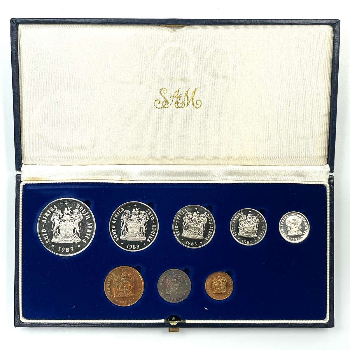 1983 South Africa Proof Coin Set in original mint box **Mintage ONLY 6835**