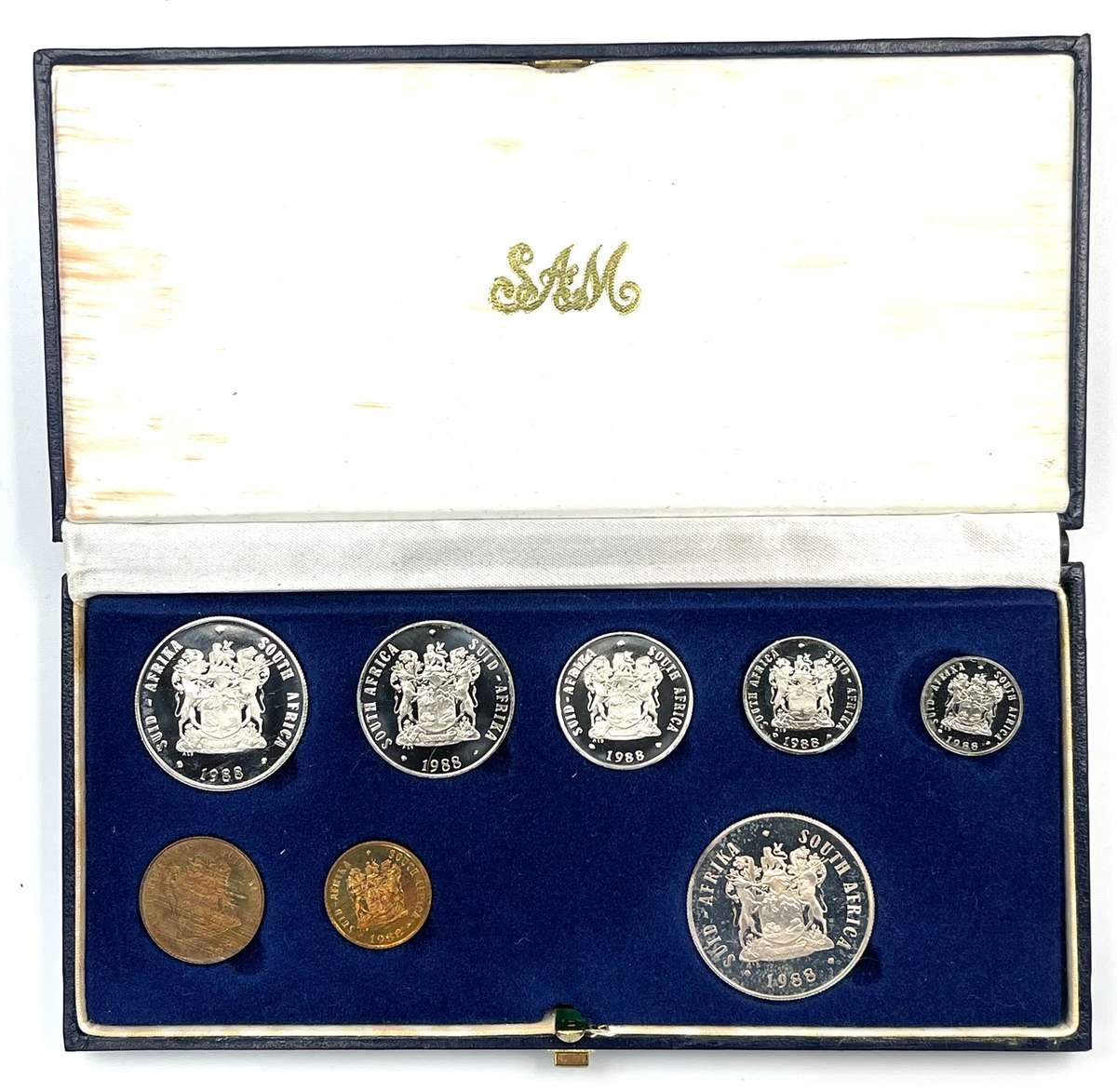 1988 South Africa Proof Coin Set in original mint box **Mintage ONLY 7250**