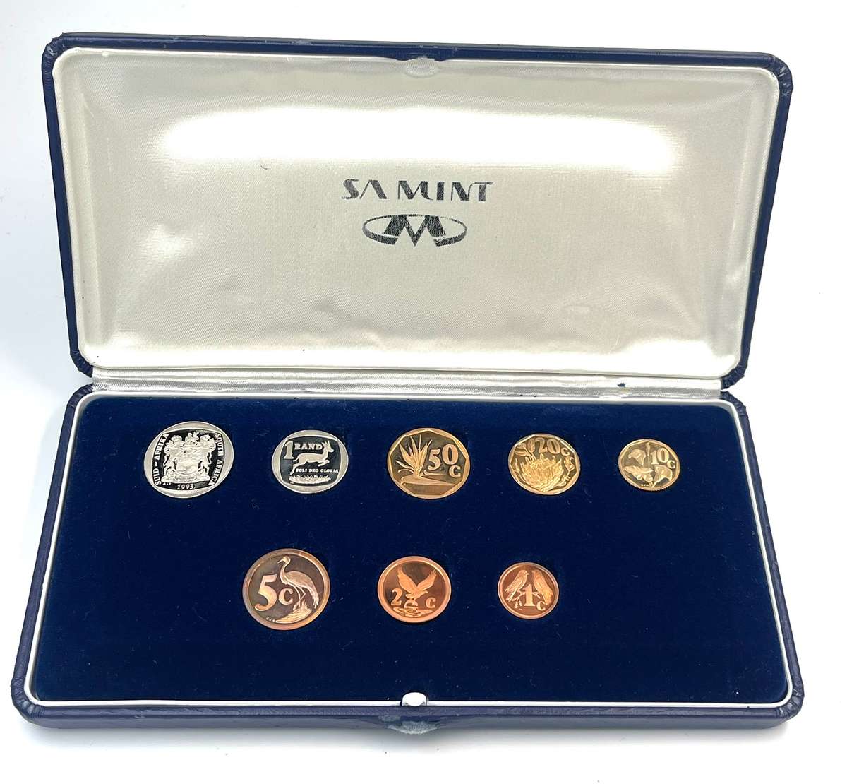 1993 South Africa Proof Coin Set in original mint box **Mintage ONLY 7790**