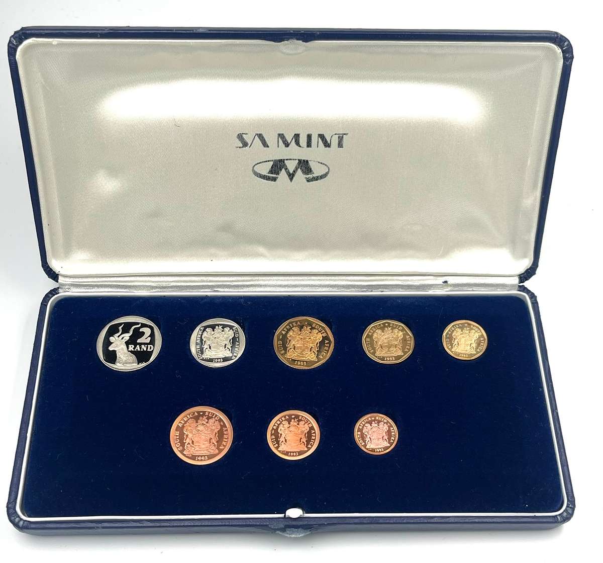 1993 South Africa Proof Coin Set in original mint box **Mintage ONLY 7790**